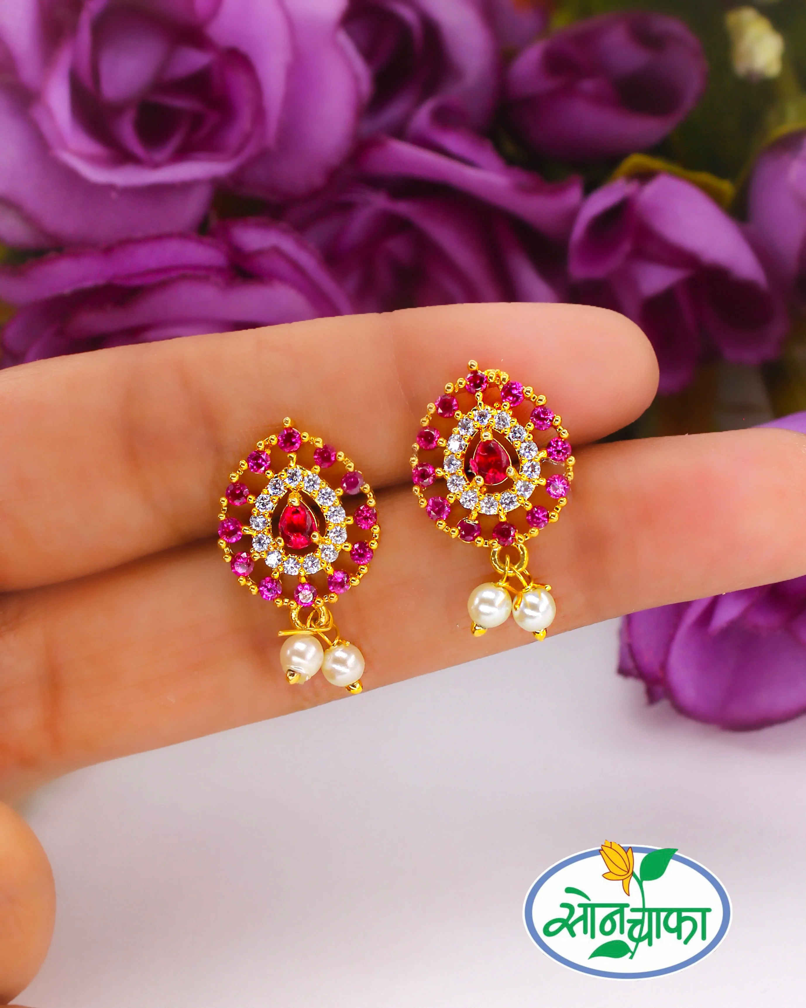SUBTLE SHIMMER PEARL & DIAMOND EARRINGS