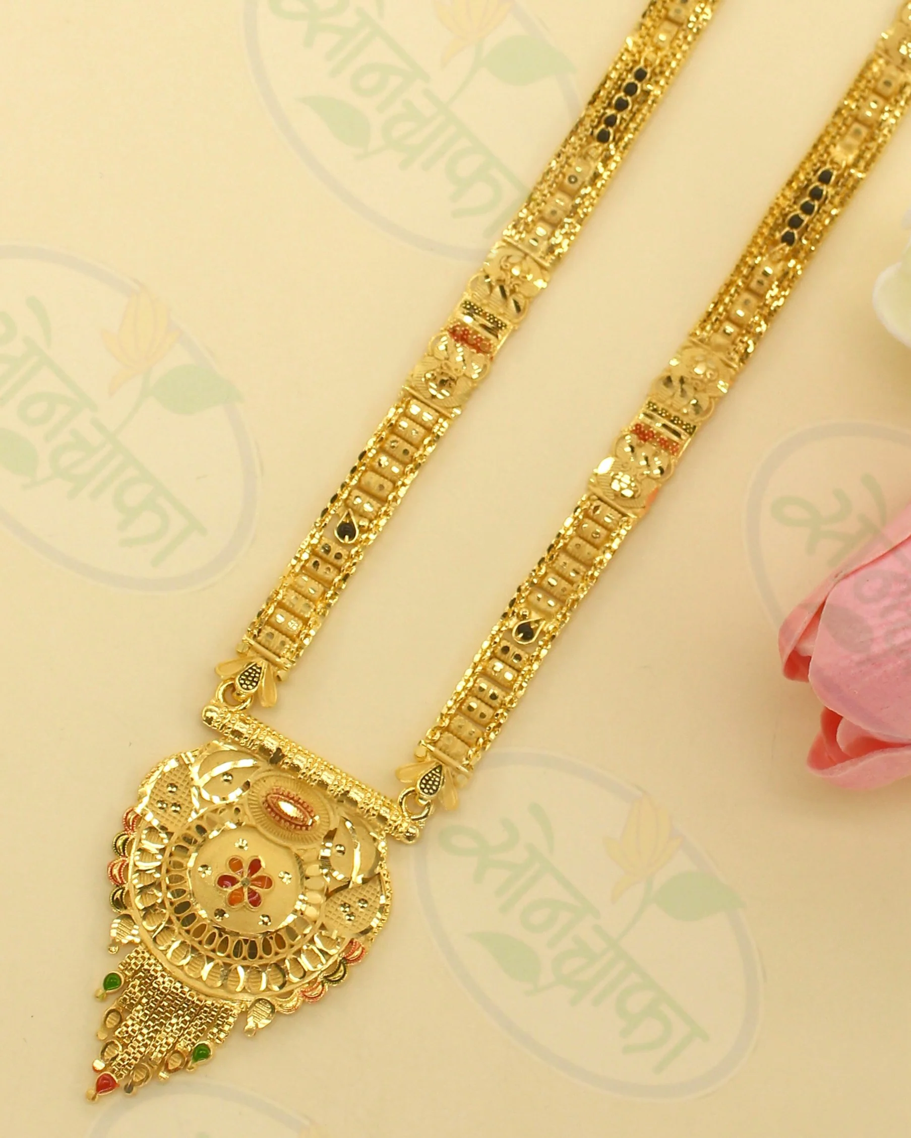 TRENDY BLACK BEADS MANGALSUTRA - Image 2