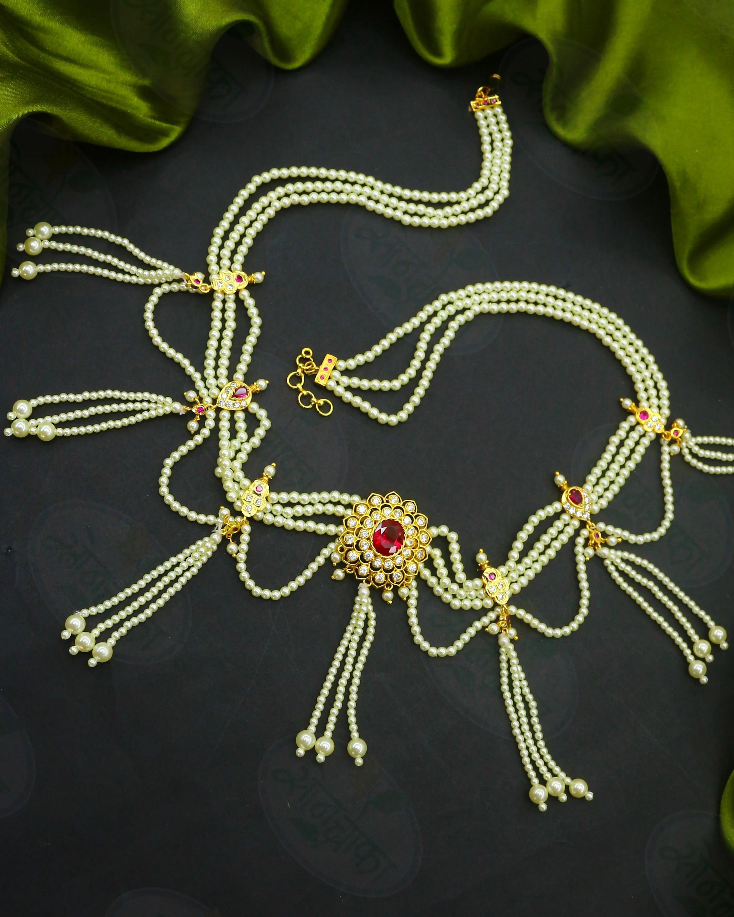 ROYAL WEDDING WEAR PEARL MEKHALA - Image 3
