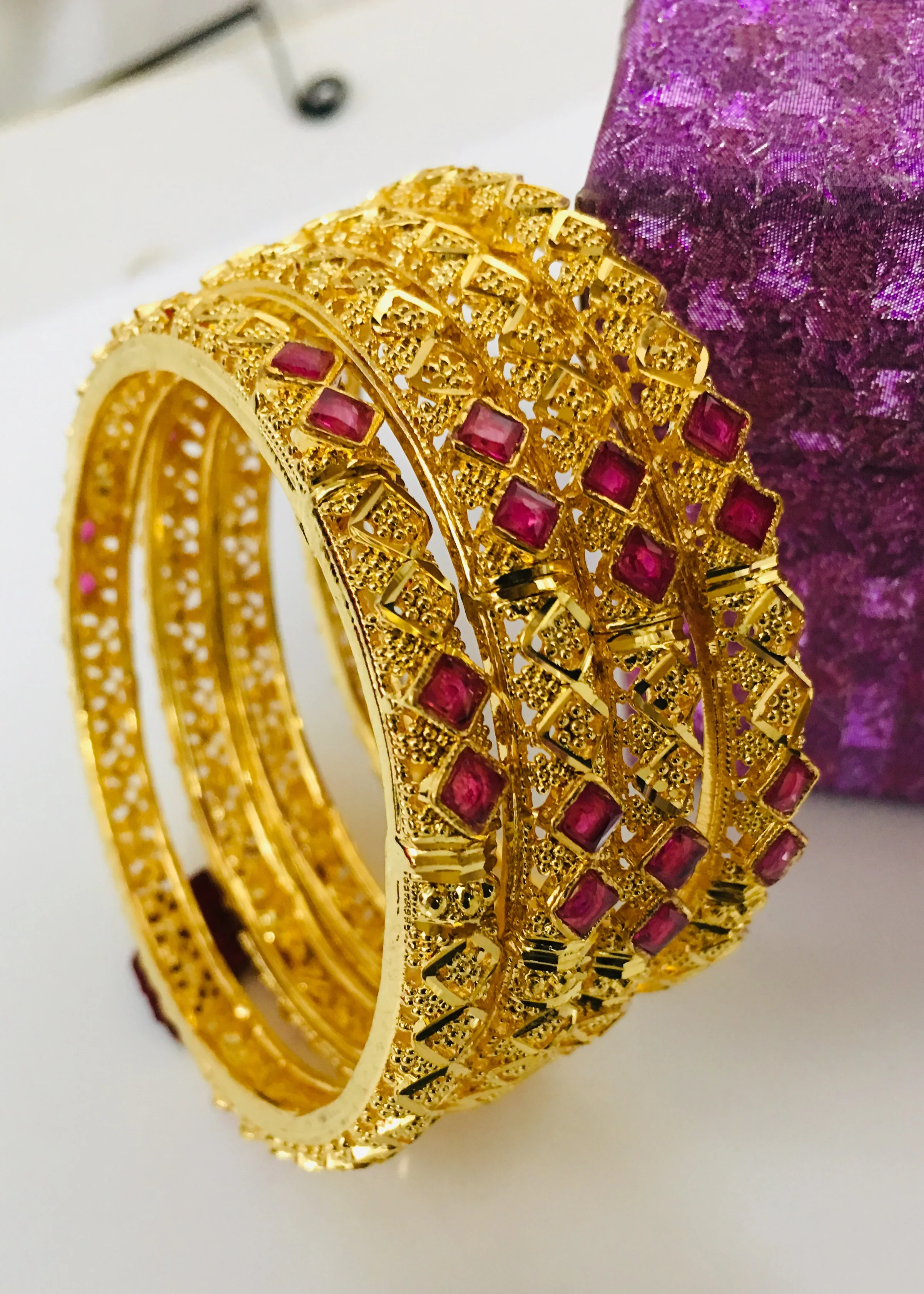UNIQUE DESIGNER GOLD BANGLES - Image 5