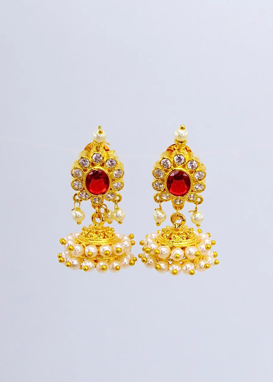 PREETY MOTI JHUMKI EARRINGS - Image 3