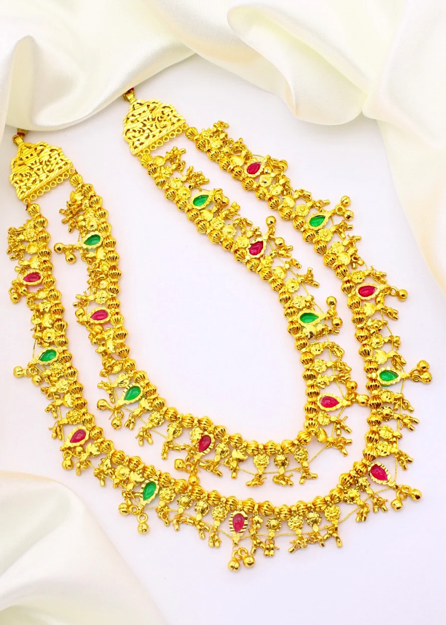 CLASSY TWO LAYER KOLHAPURI SAAJ - Image 4