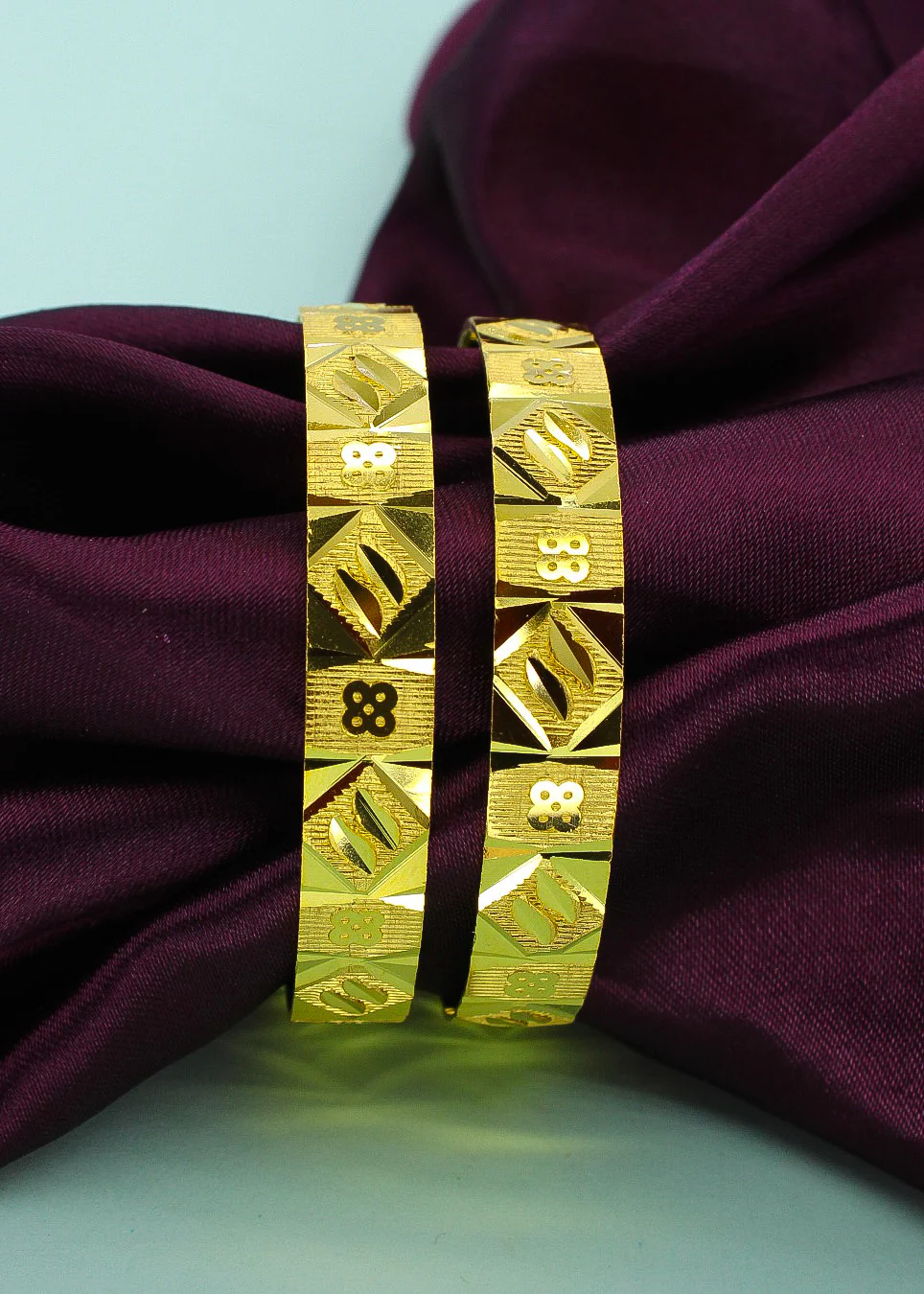 GLOSSY GOLD PLATED BANGLES - Image 3