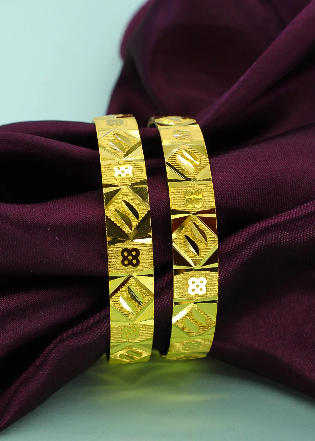 GLOSSY GOLD PLATED BANGLES - Image 4