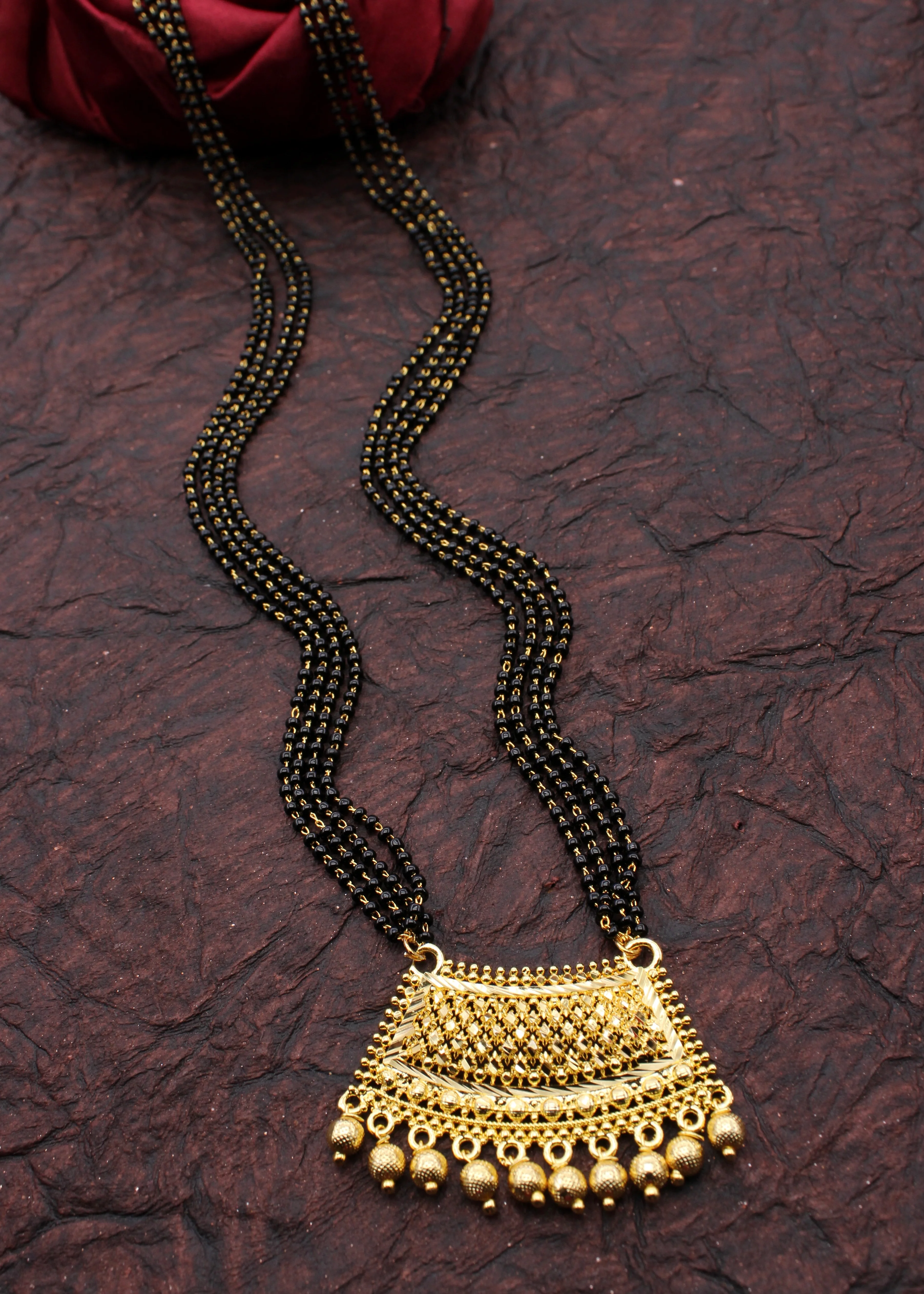 TEXTURED MALHAR MANGALSUTRA - Image 4