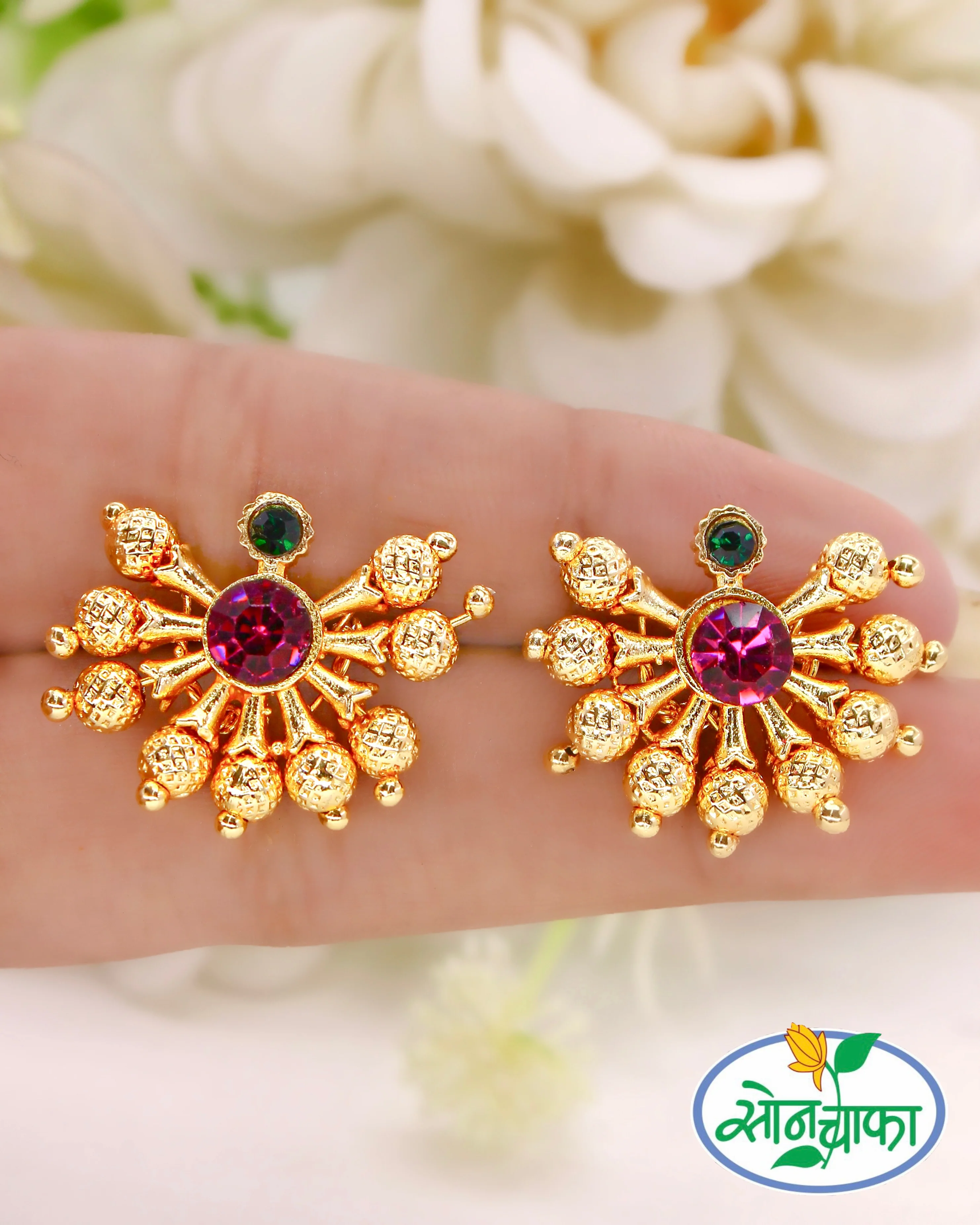 DESIGNER GOLDEN BEADS EARRINGS