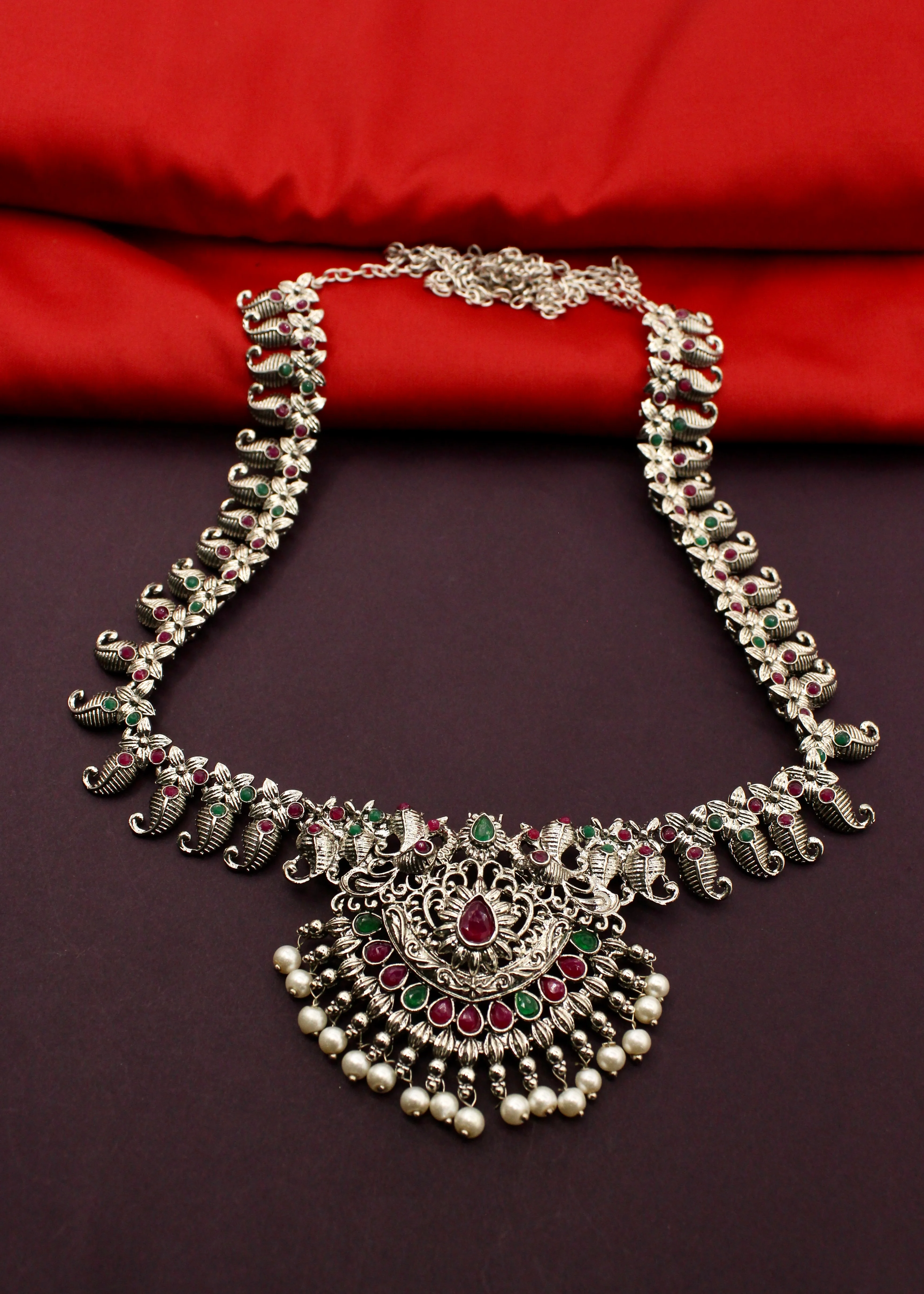 STRIKING PEACOCK OXIDISED MEKHALA - Image 2
