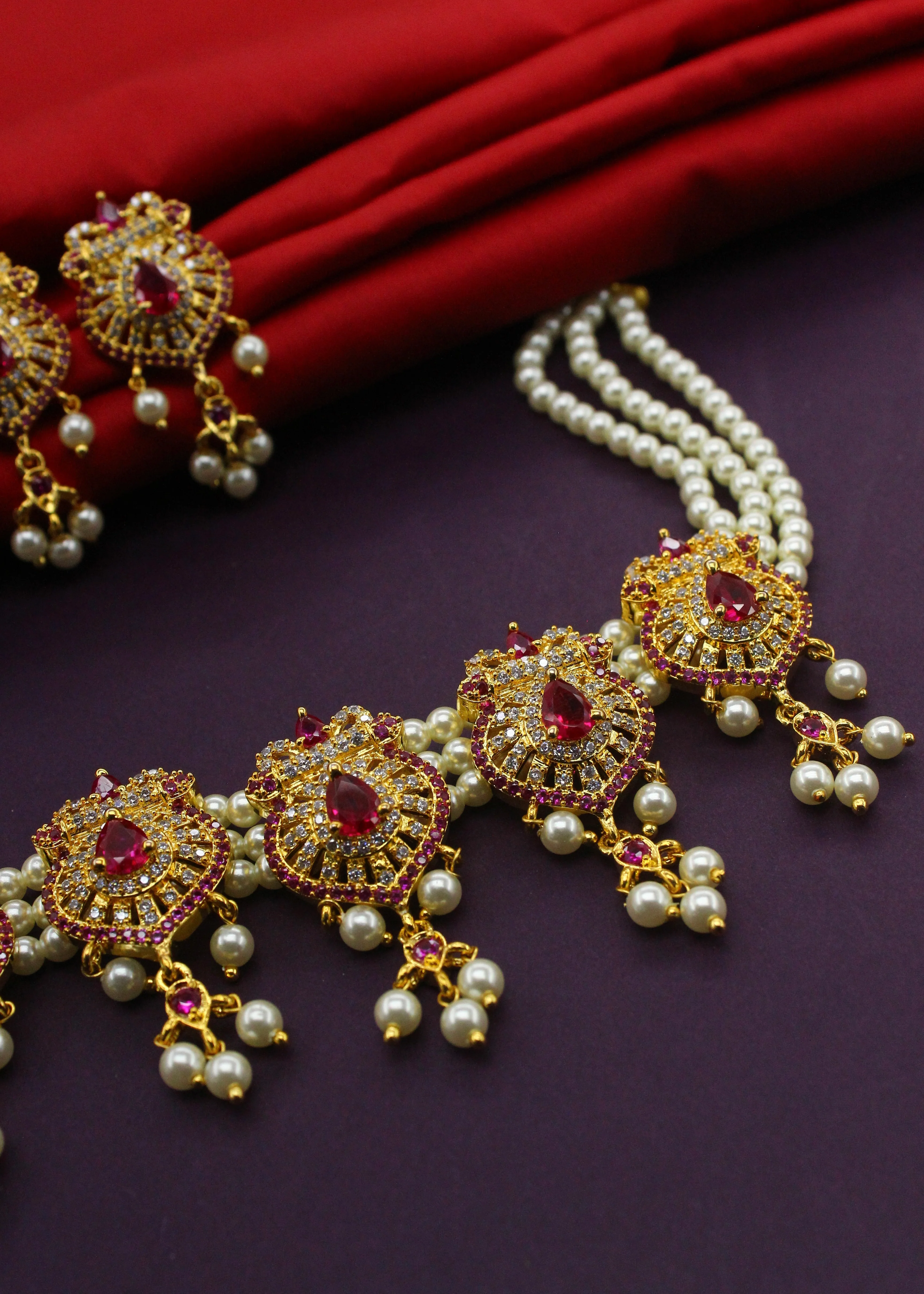 GLOSSY MOTI CHOKER SET - Image 7