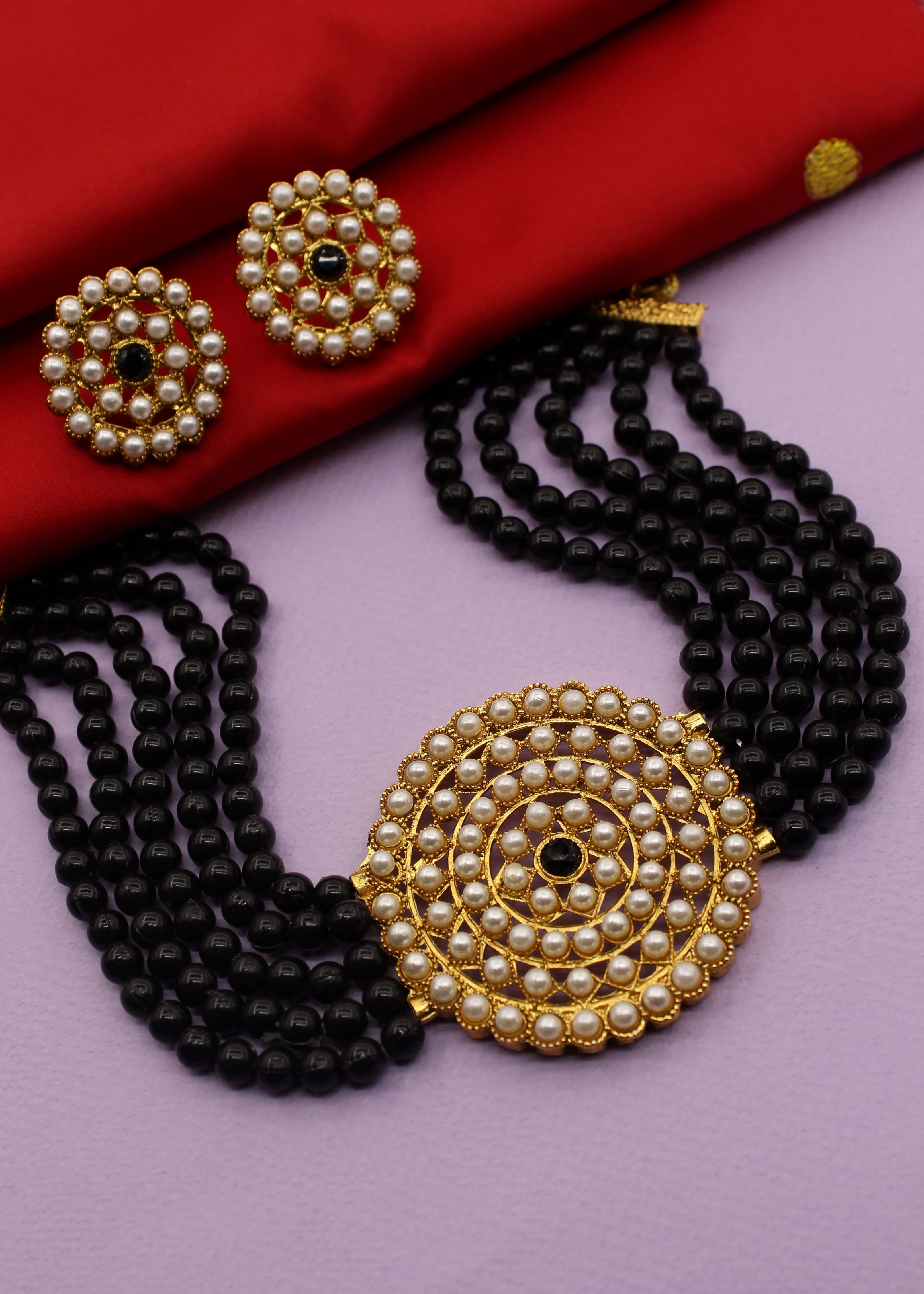 DESIGNER PEARL BEADS NECKLACE