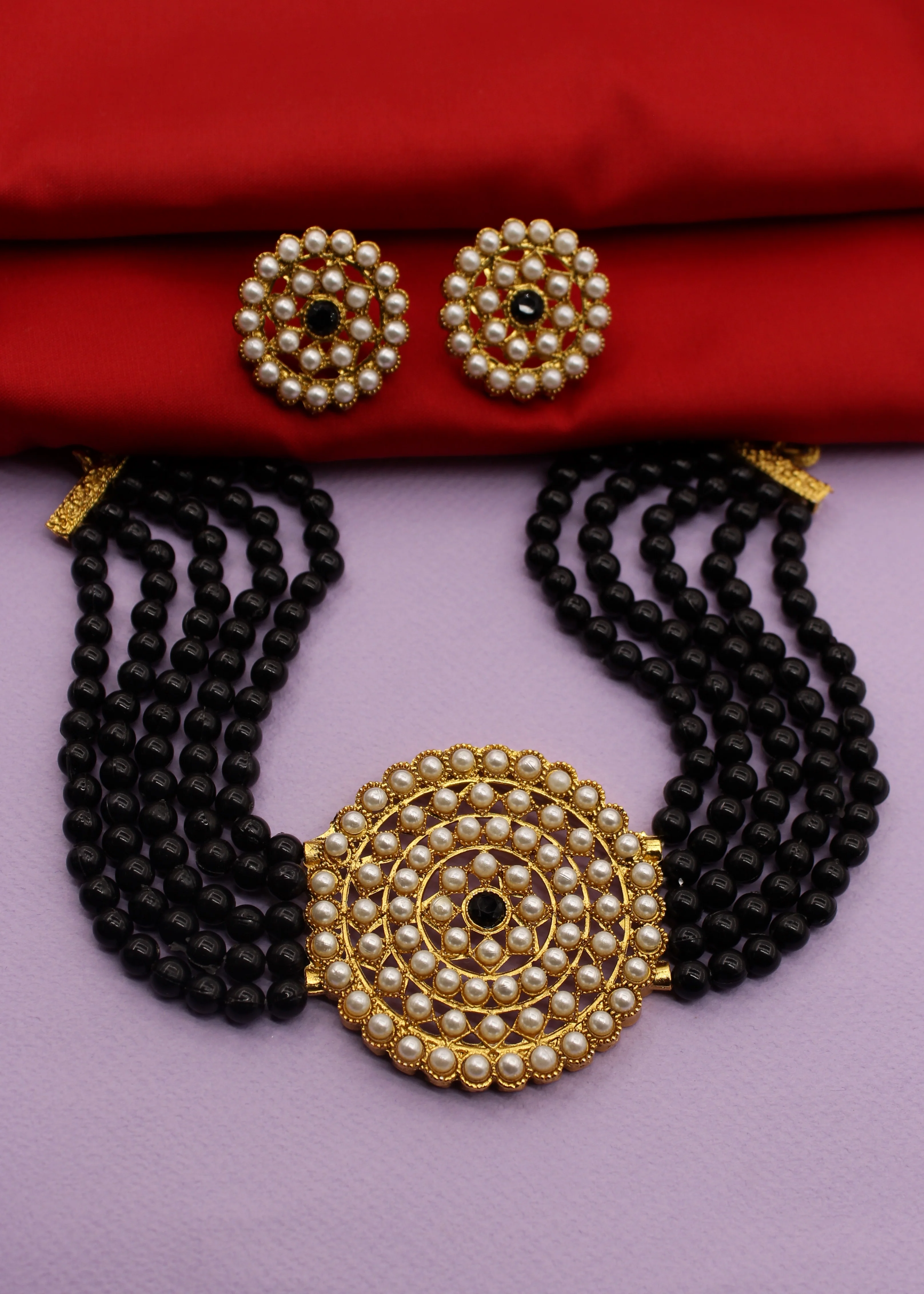 DESIGNER PEARL BEADS NECKLACE - Image 3