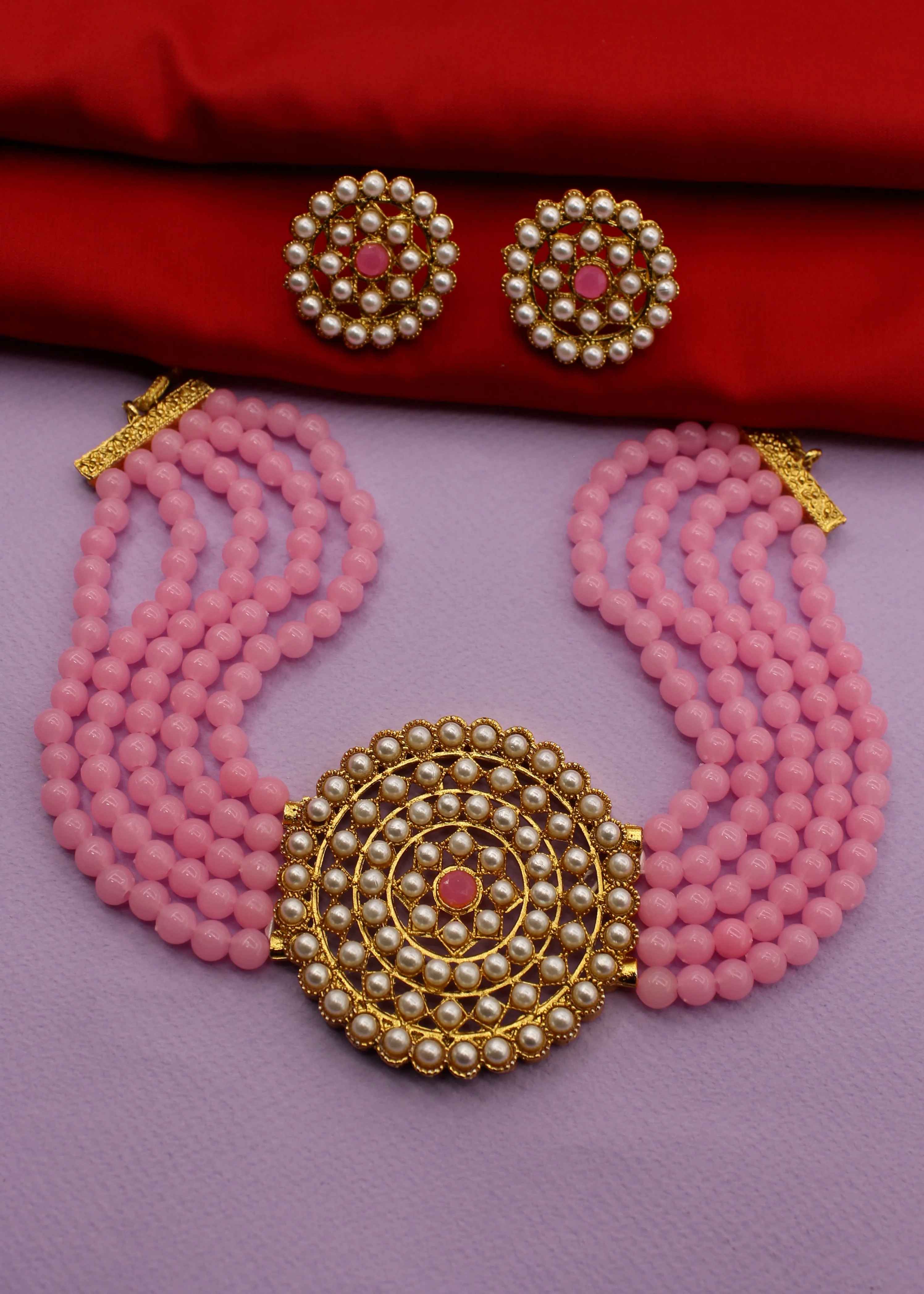 DESIGNER PEARL BEADS NECKLACE - Image 4