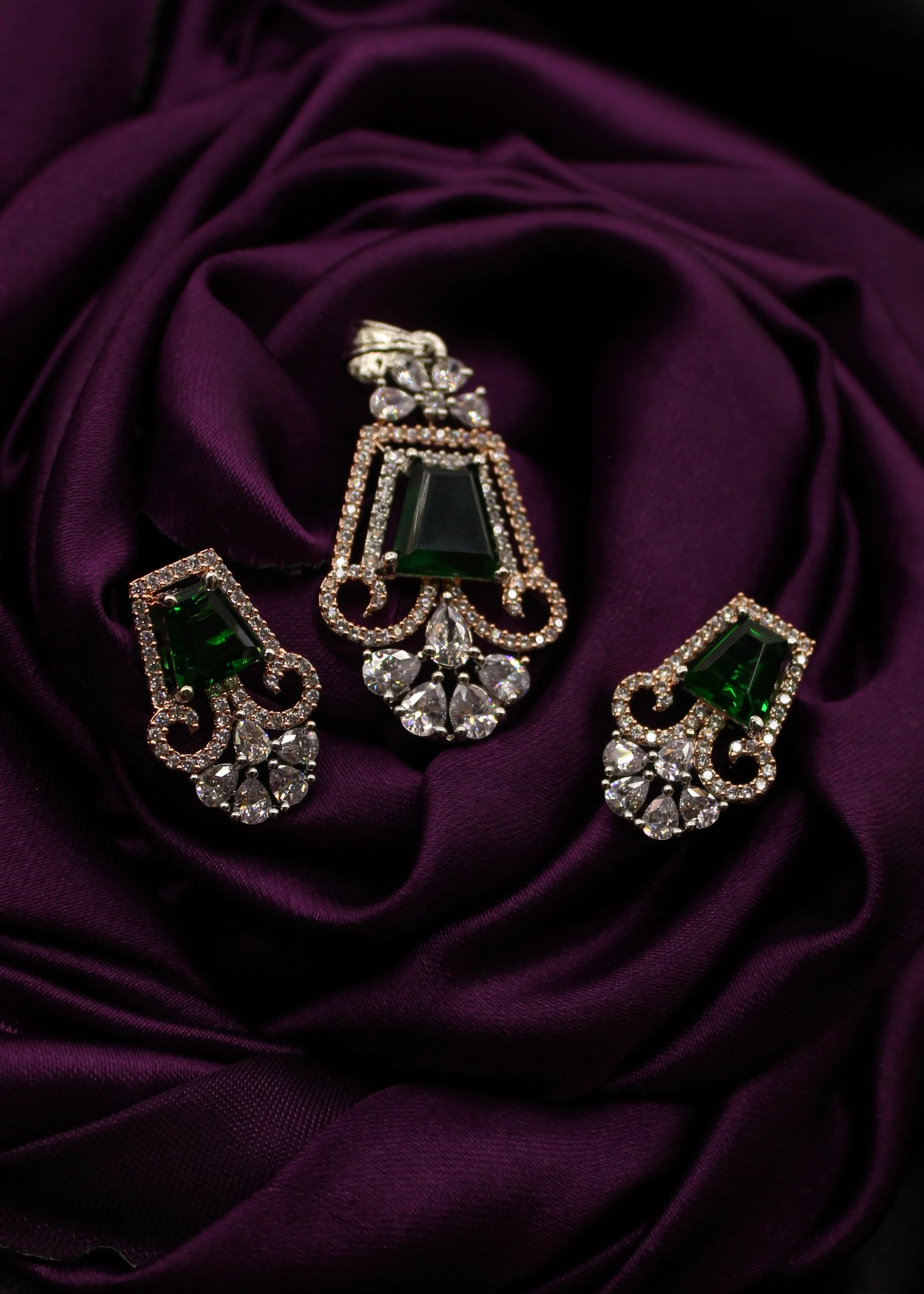 STYLISH DIA PENDANT SET - Image 2