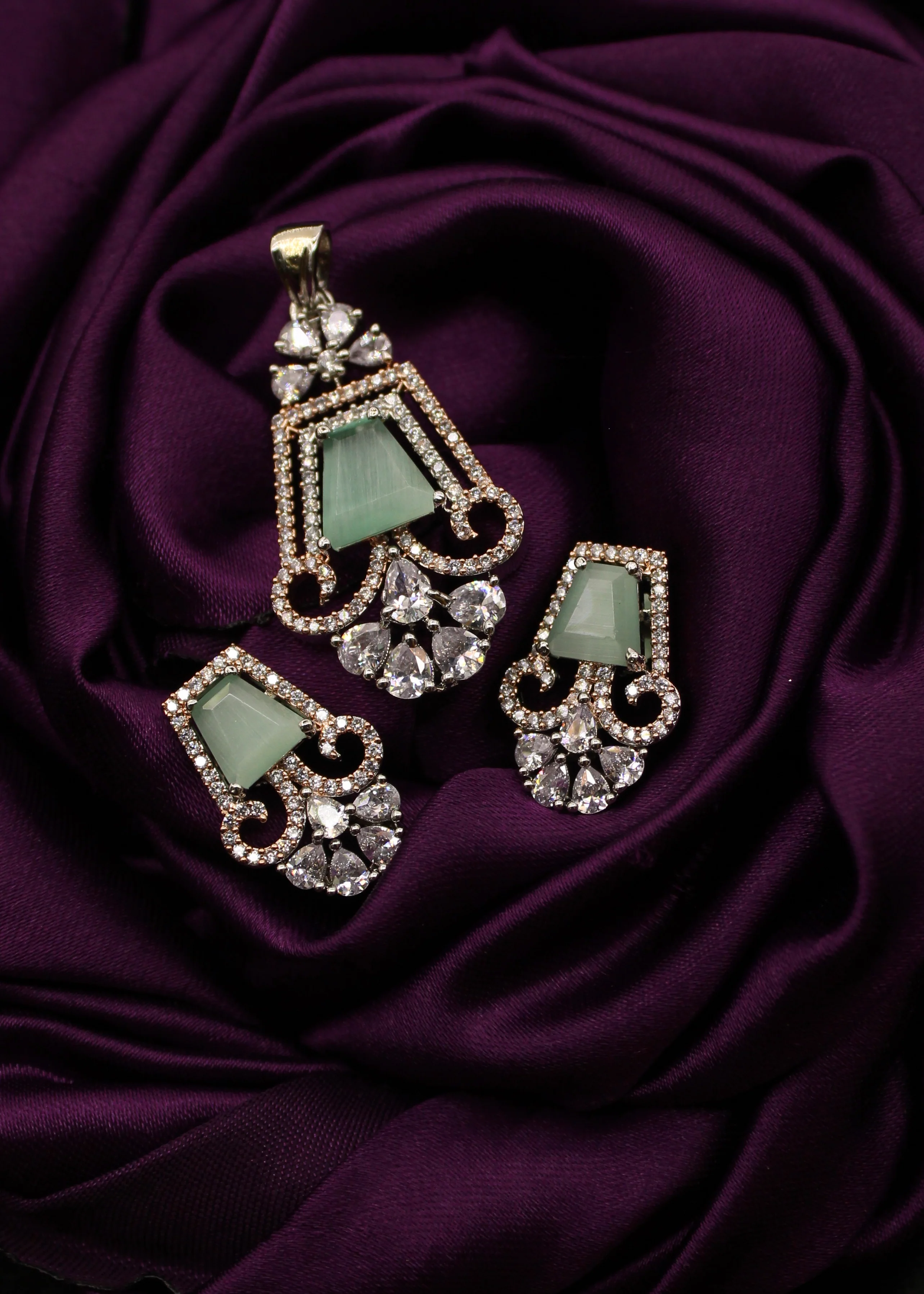 STYLISH DIA PENDANT SET - Image 5