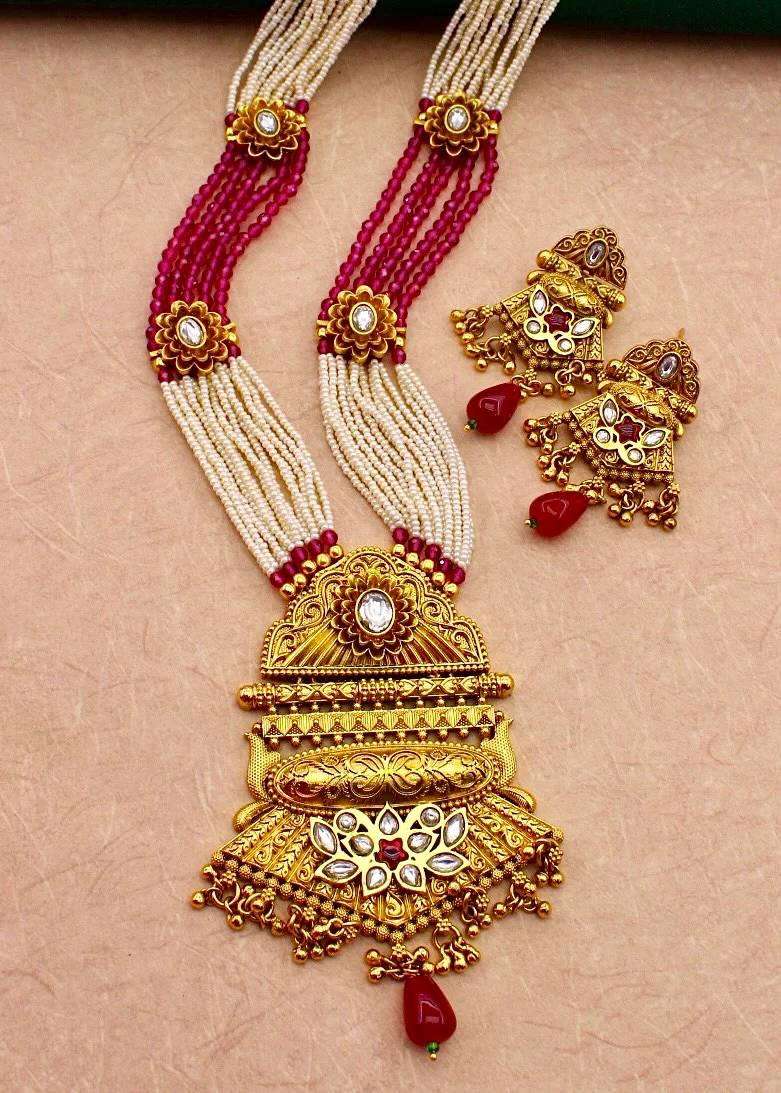 GORGEOUS RAJWADI MOTI NECKLACE - Image 5