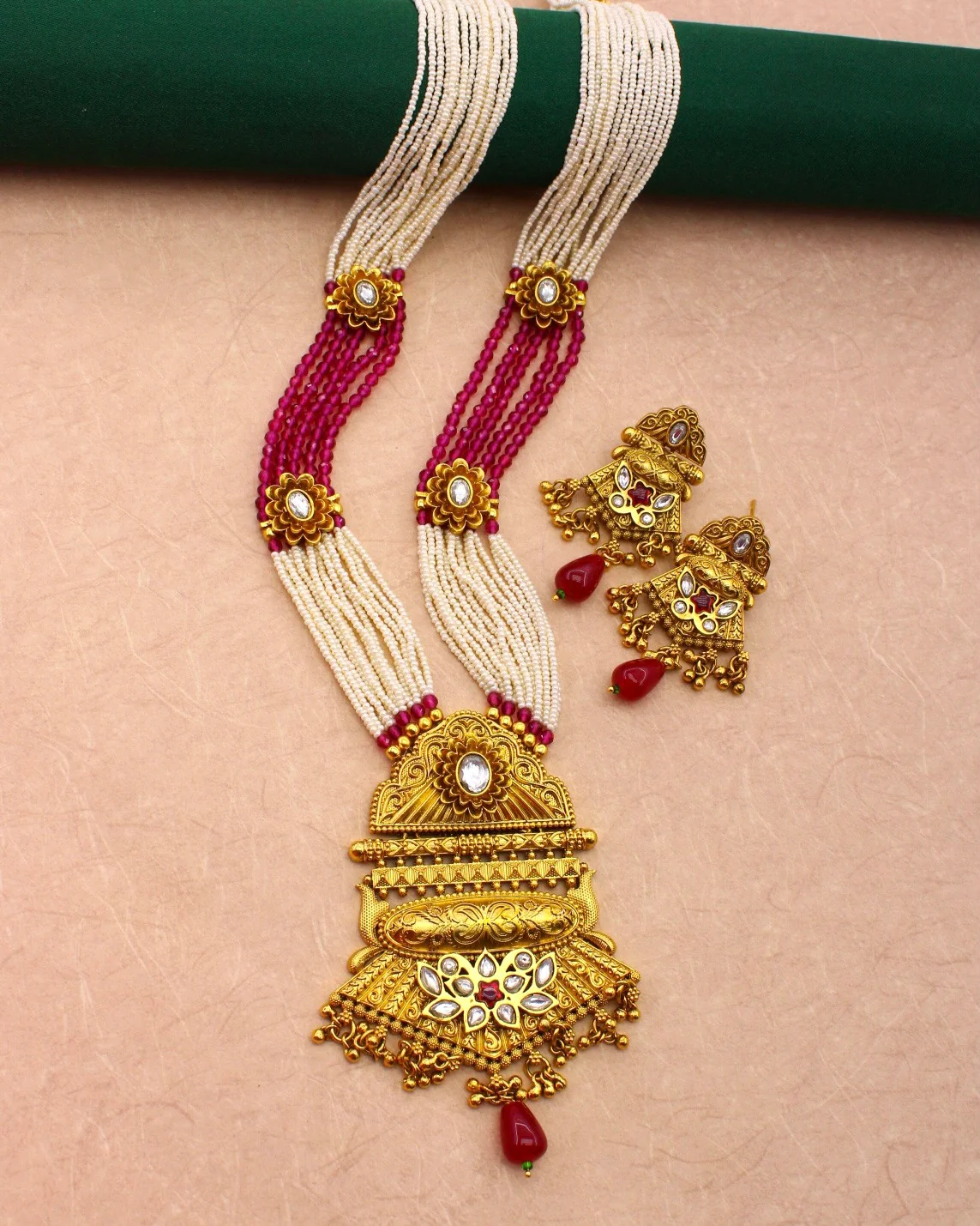 GORGEOUS RAJWADI MOTI NECKLACE - Image 6