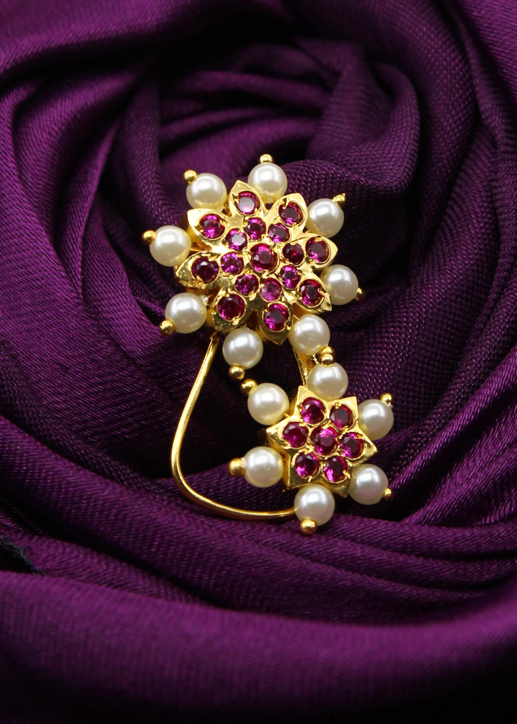 PINK STONE FLORAL NATH - Image 4