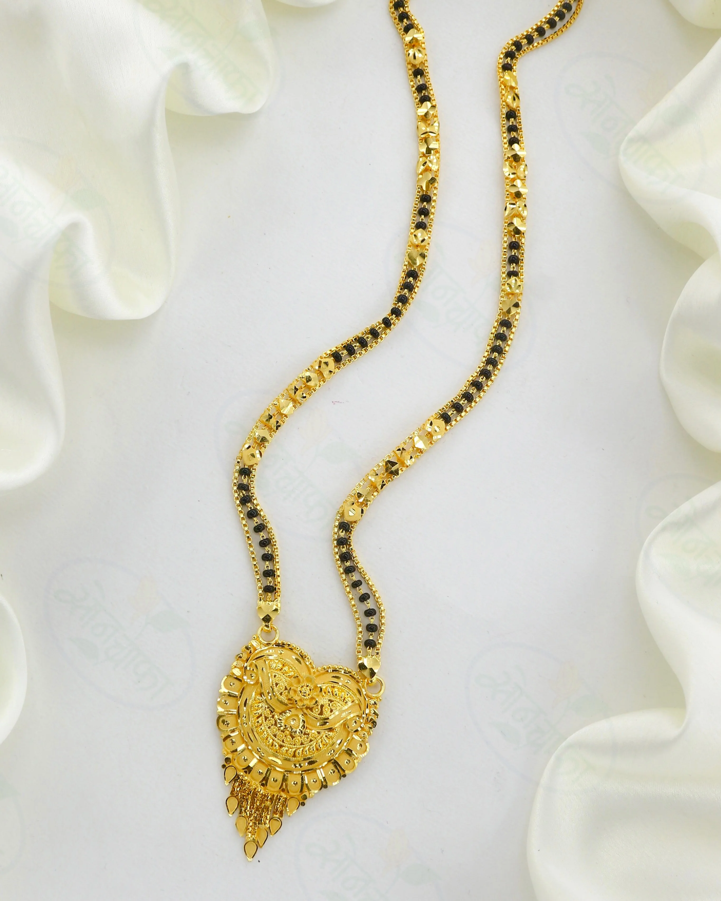 FLORAL GLAM GOLD PLATED MANGALSUTRA - Image 4