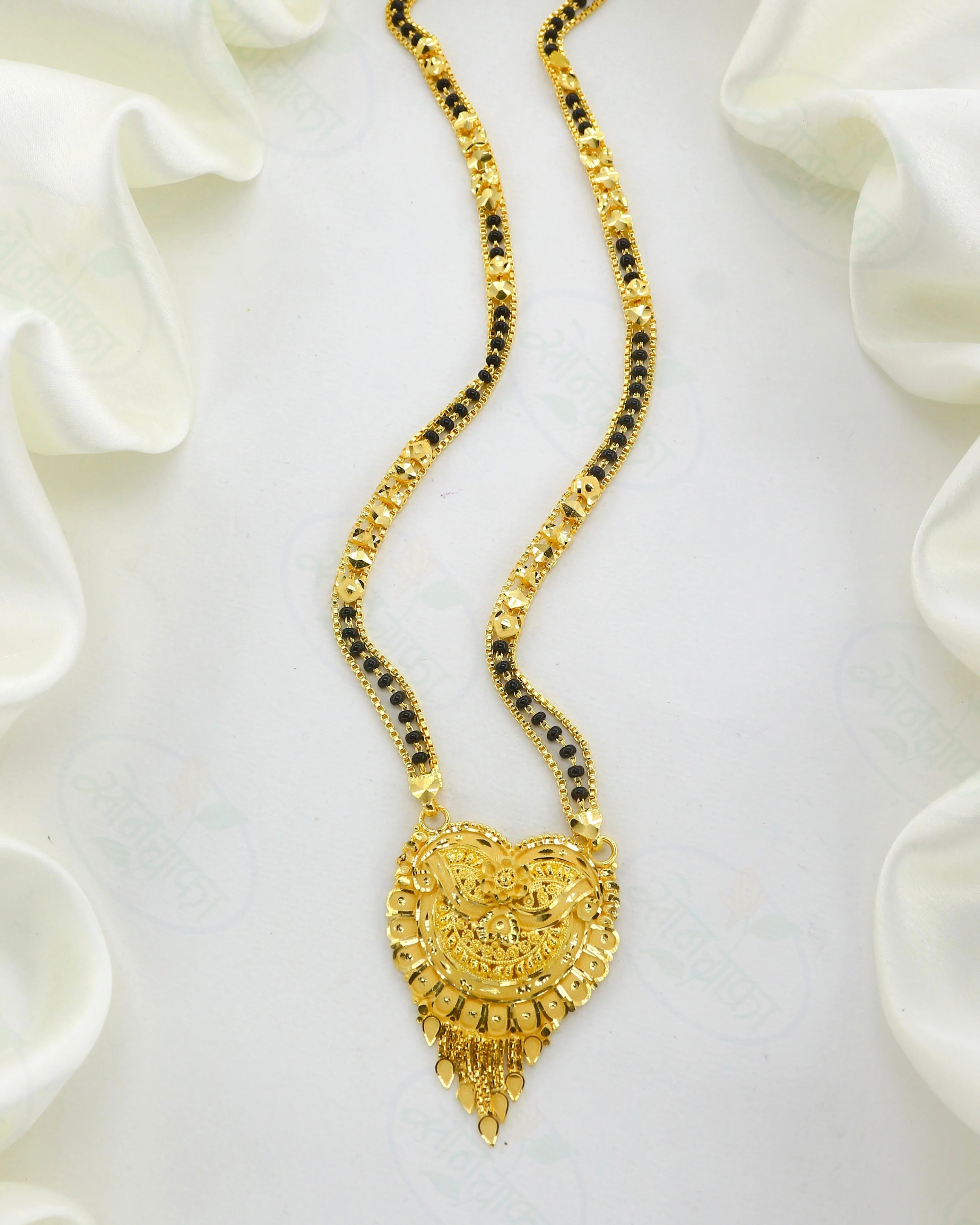 FLORAL GLAM GOLD PLATED MANGALSUTRA - Image 5