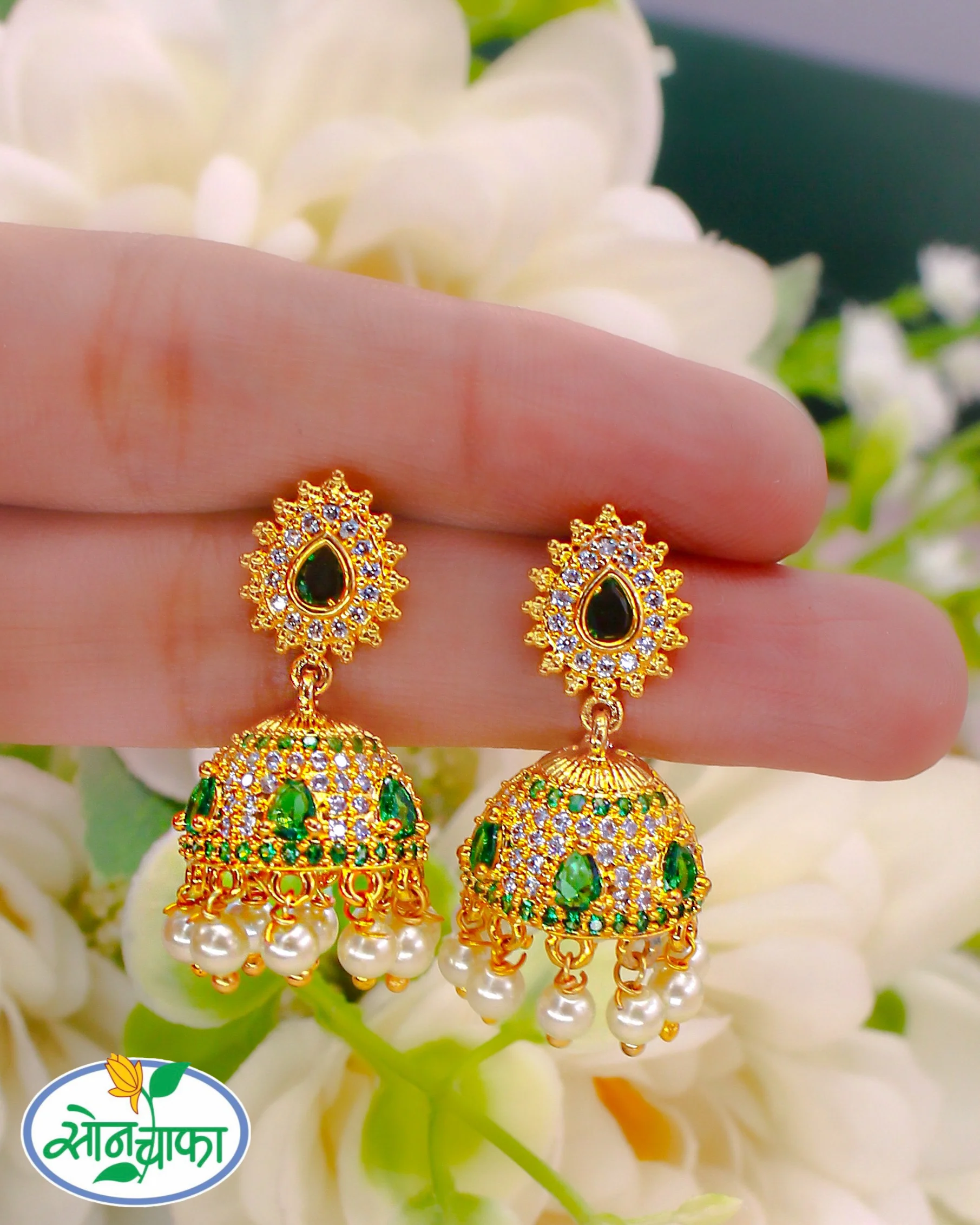 BRILLIANT MOTI JHUMKI