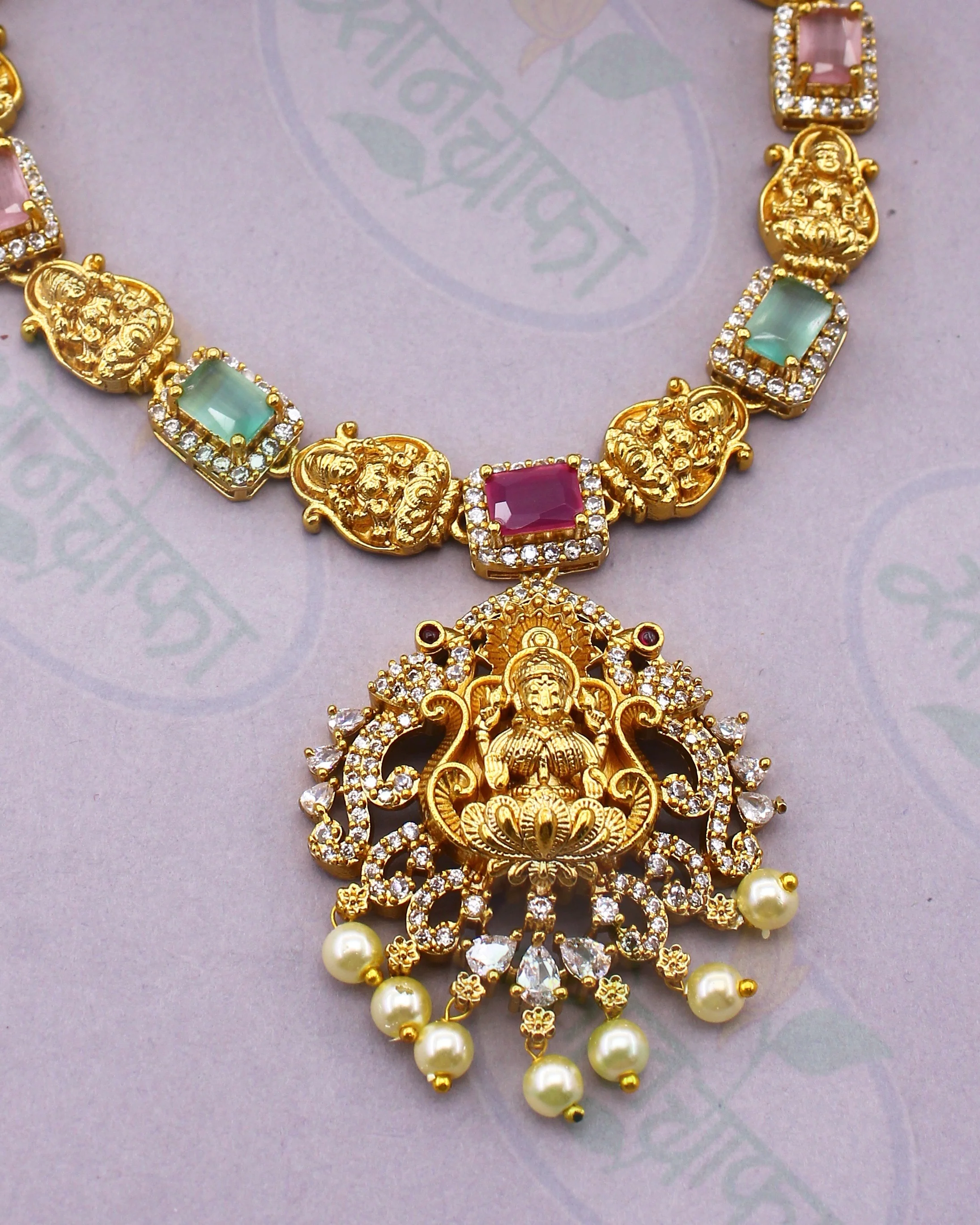 MULTI STONE DESIGNER NECKLACE - Image 2