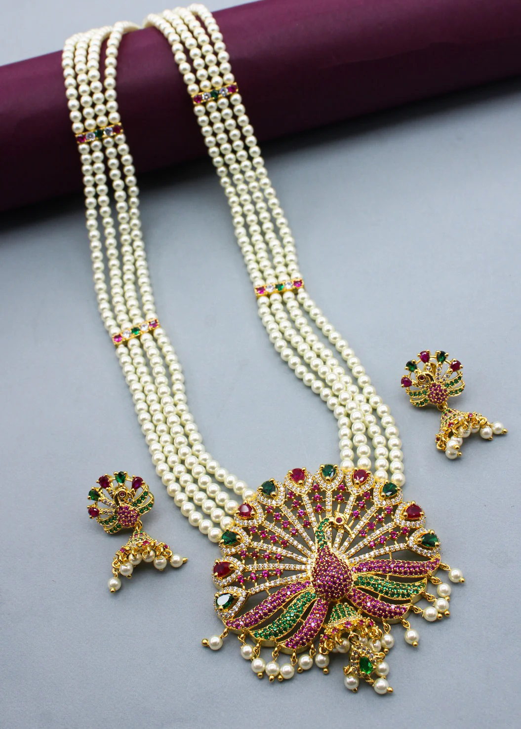 IMPRESSIVE PEACOCK DESIGNER NECKLACE - Image 11
