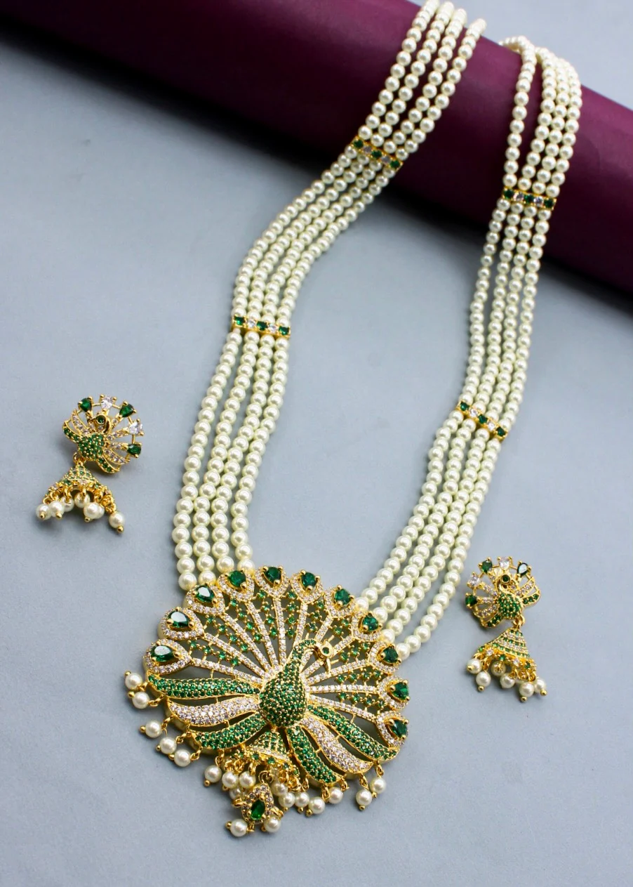 IMPRESSIVE PEACOCK DESIGNER NECKLACE - Image 12