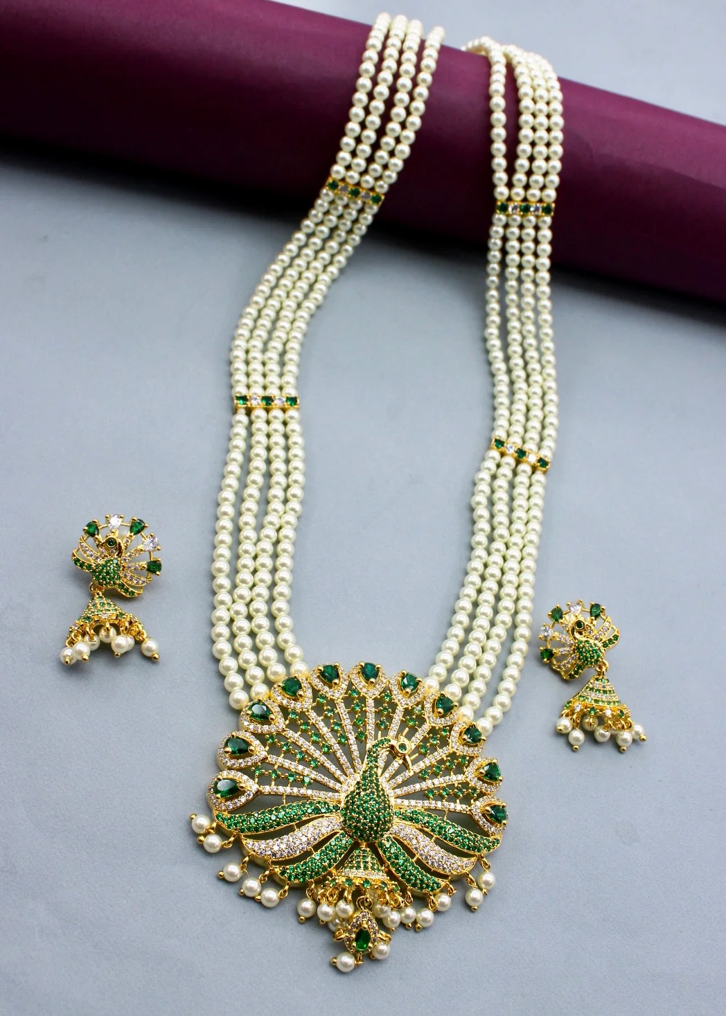 IMPRESSIVE PEACOCK DESIGNER NECKLACE - Image 17
