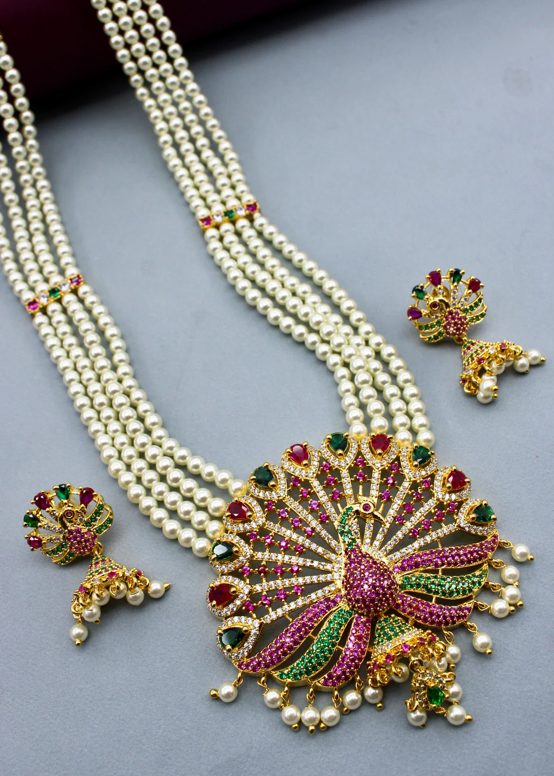 IMPRESSIVE PEACOCK DESIGNER NECKLACE - Image 18