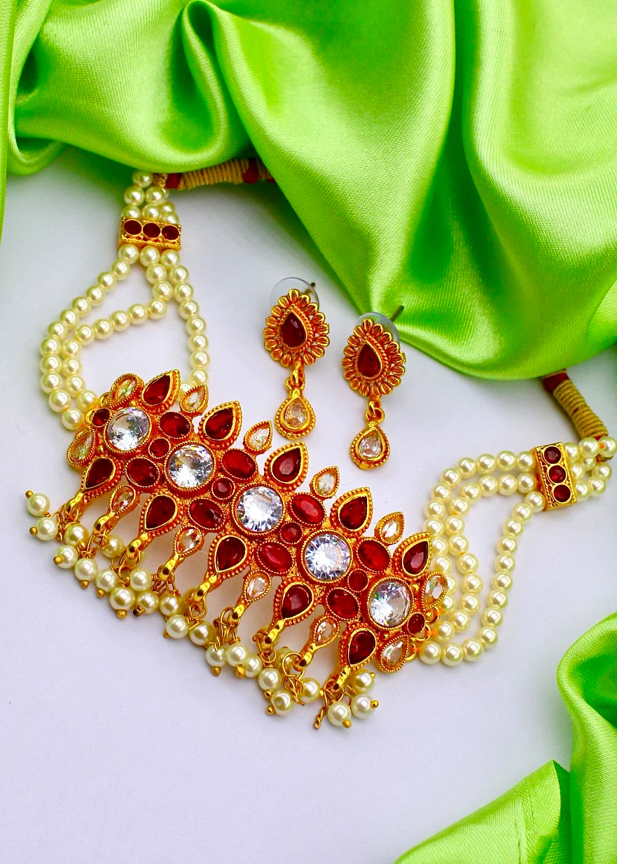 DAZZLING MOTI CHOKER SET - Image 6