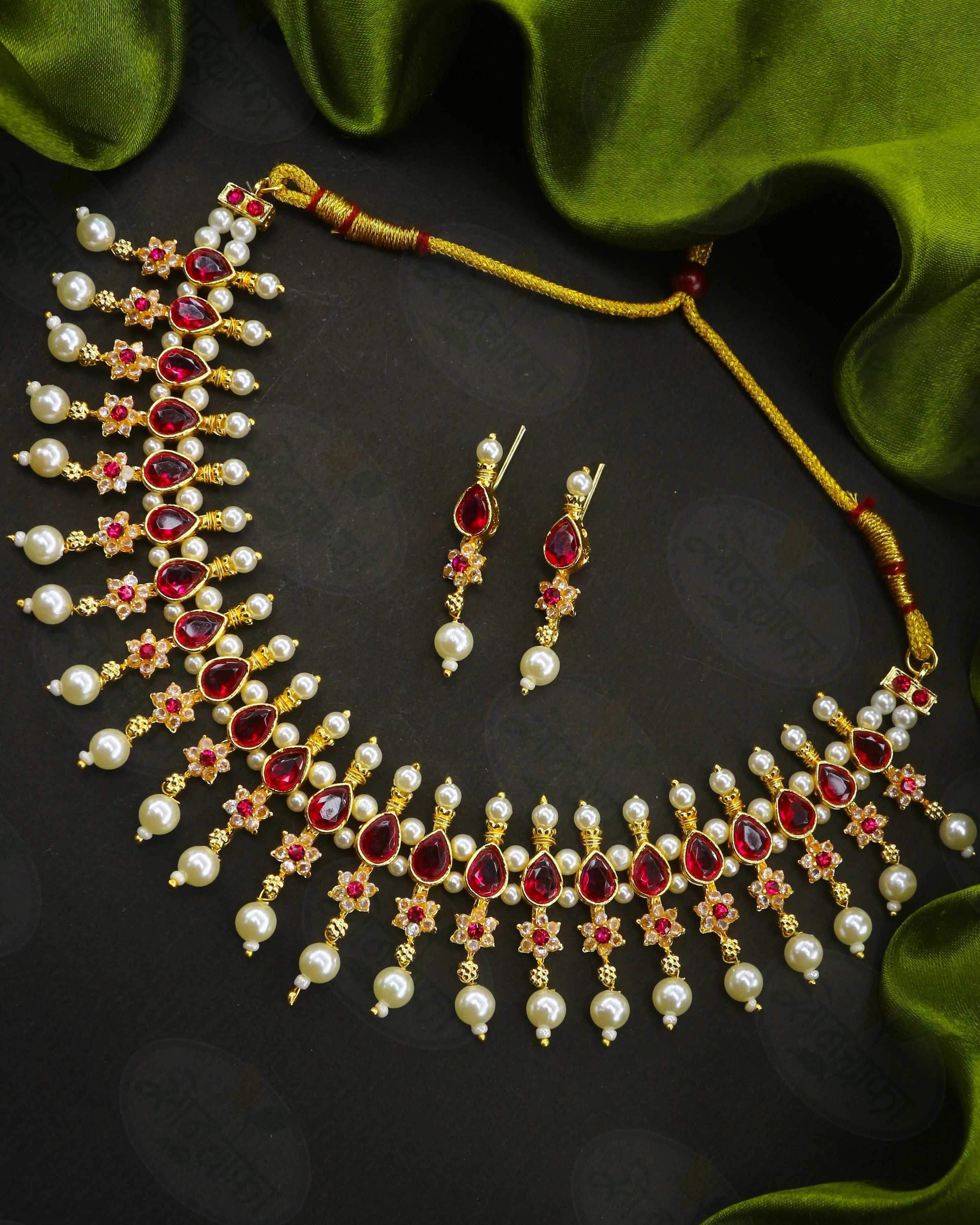 DROPLET DESIGNER MOTI NECKLACE - Image 2