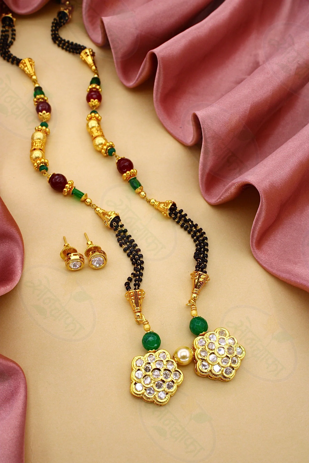 GLIMMERING RAJWADI MANGALSUTRA - Image 4