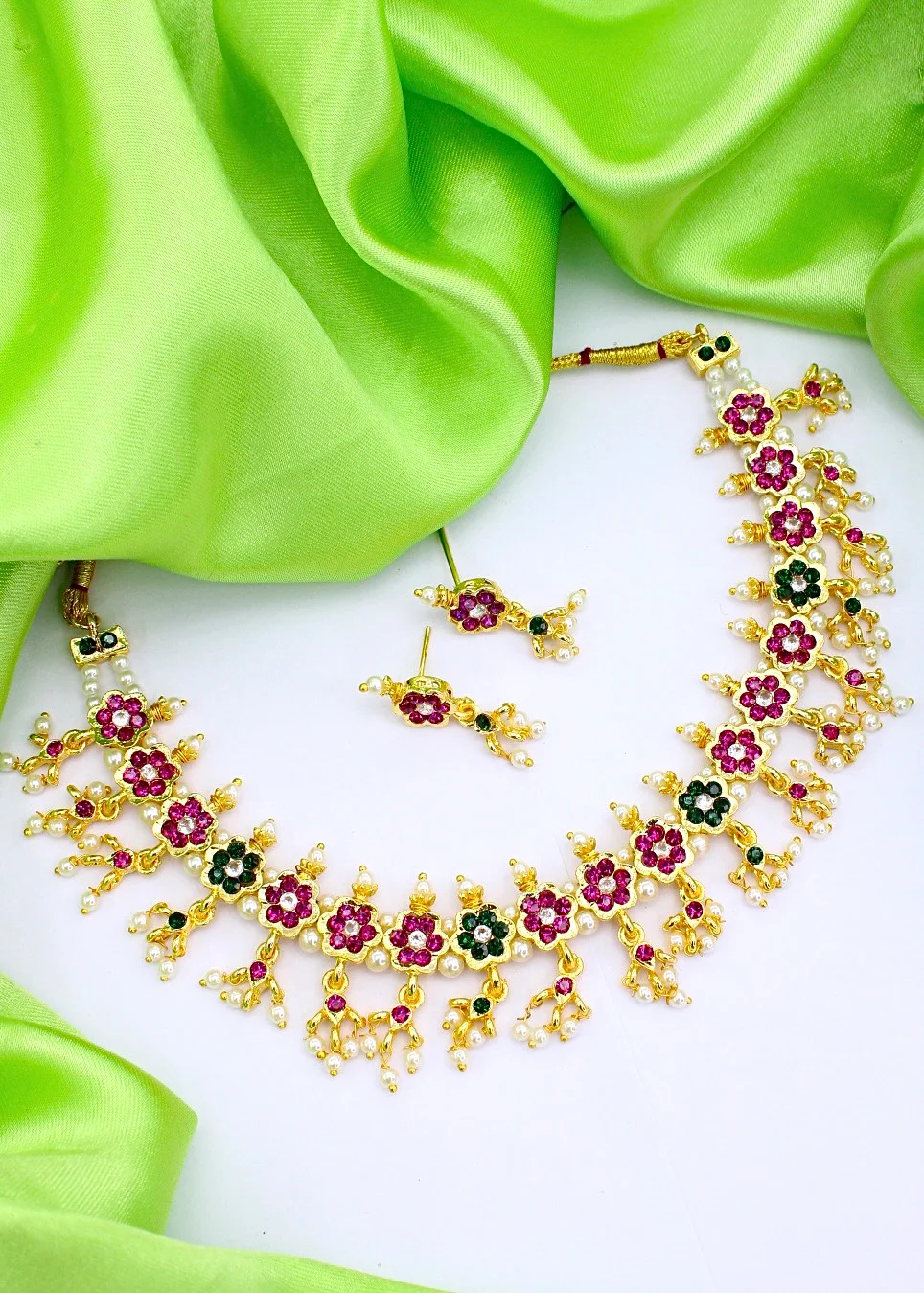 FLOWERET MOTI NECKLACE - Image 16