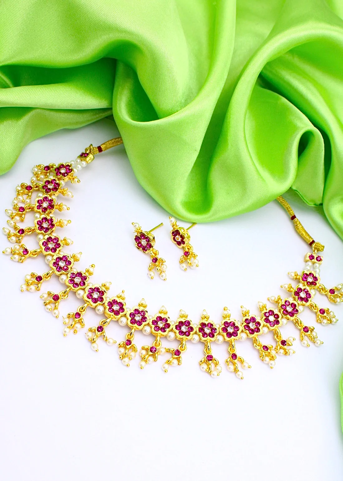 FLOWERET MOTI NECKLACE - Image 5
