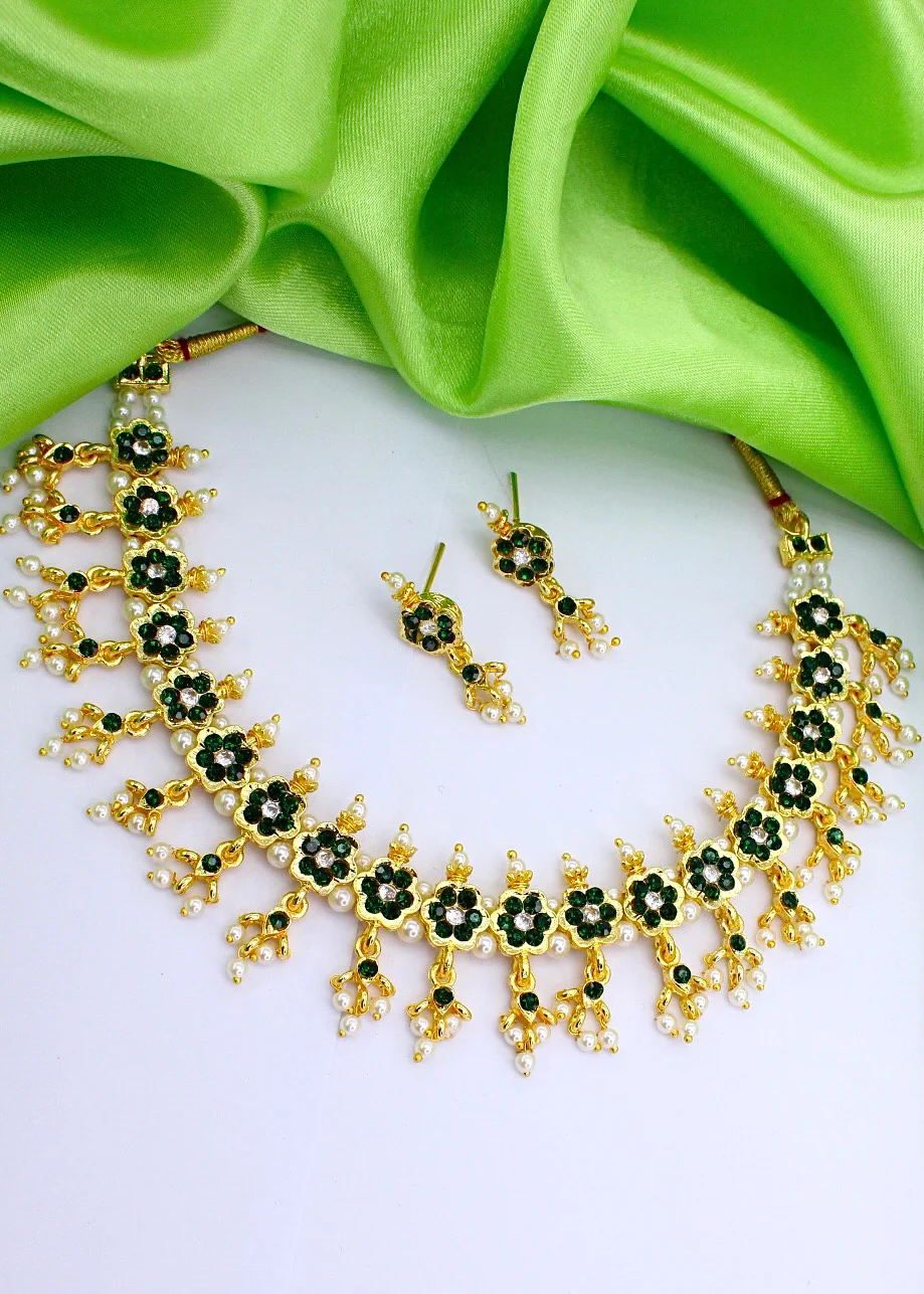 FLOWERET MOTI NECKLACE - Image 6