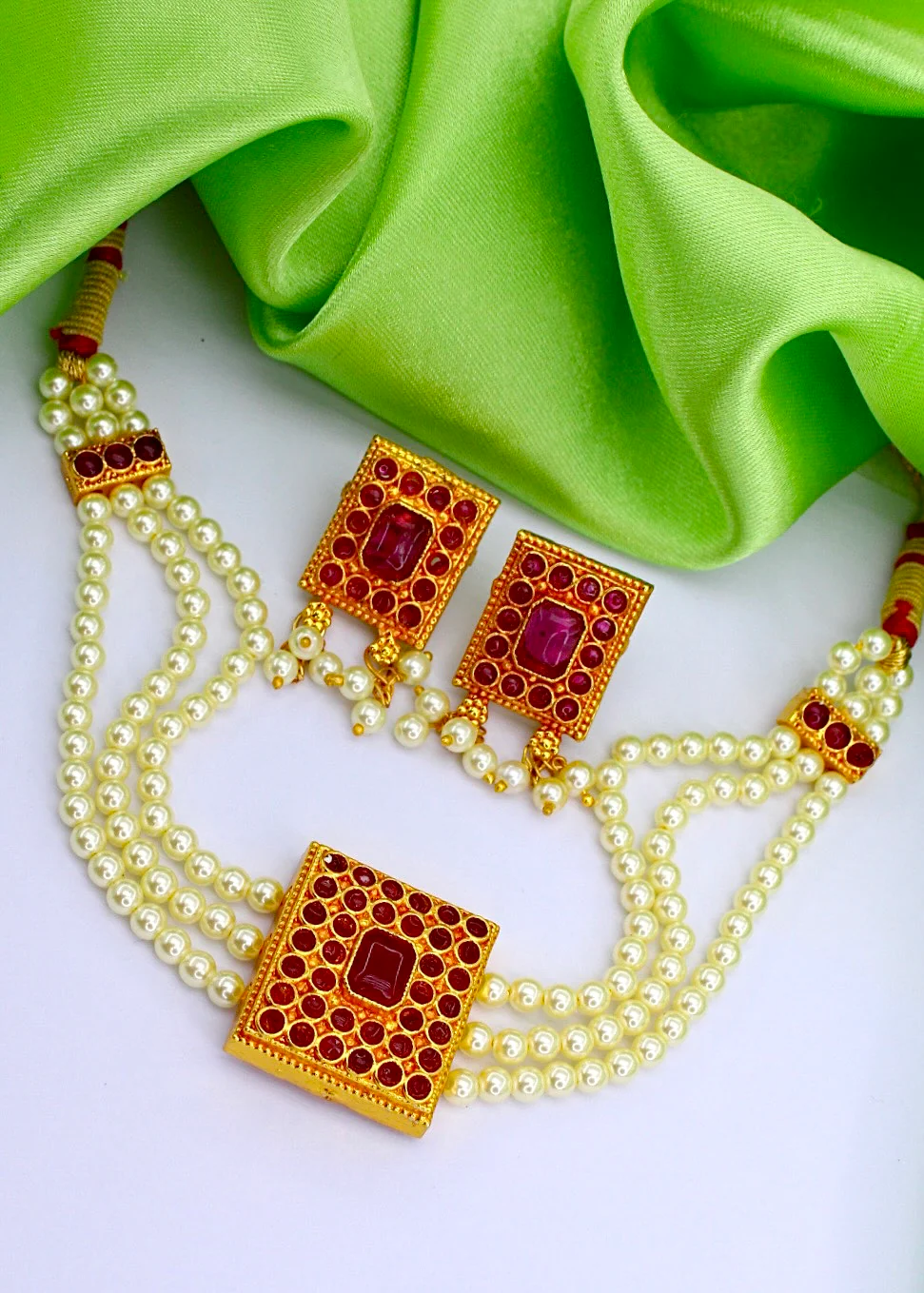 SQUARE DESIGNER CHOKER SET - Image 10