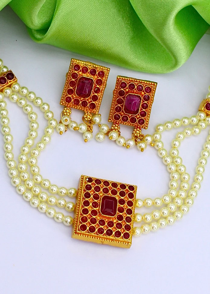 SQUARE DESIGNER CHOKER SET - Image 8