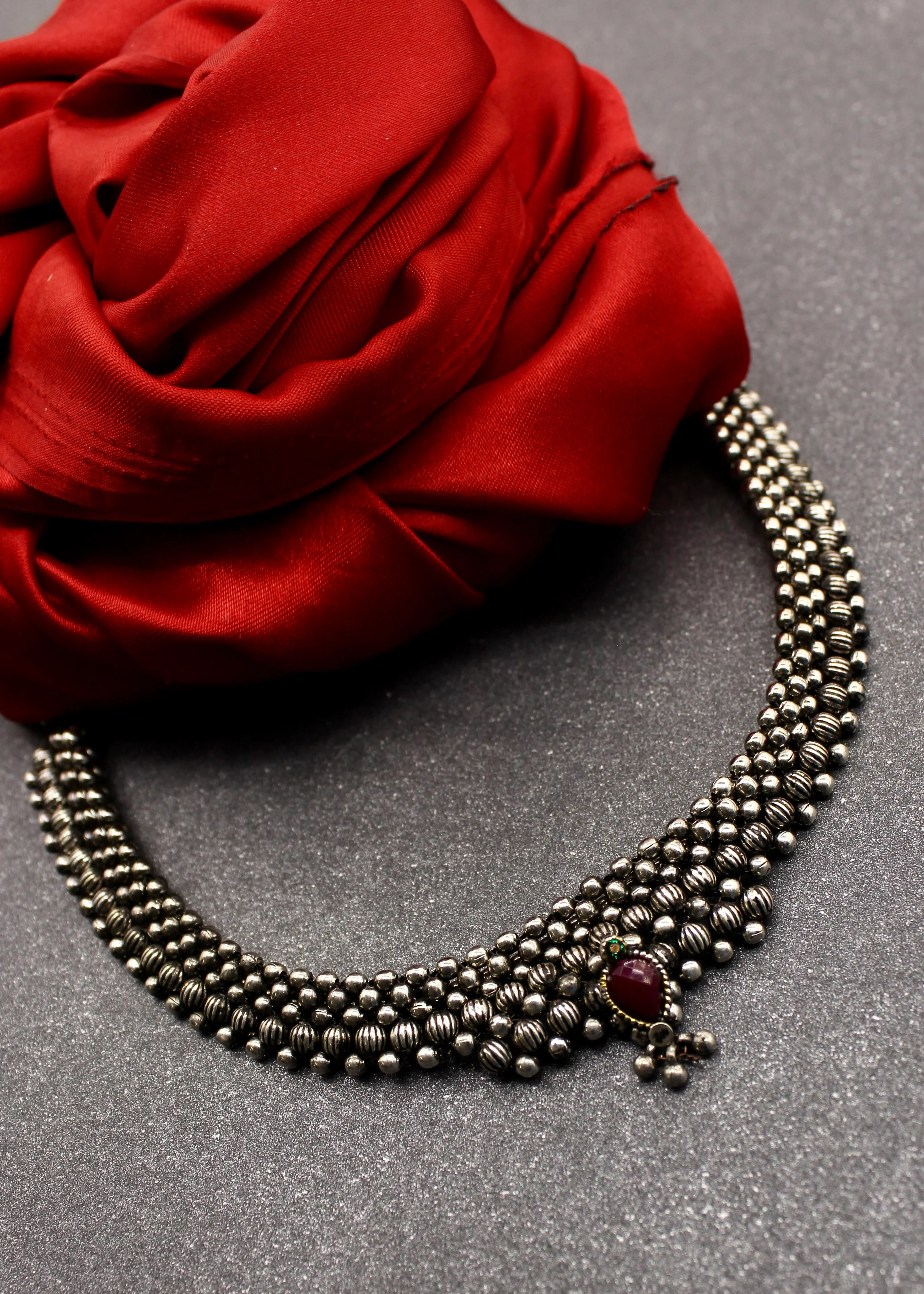 DESIGNER OXIDISED NECKLACE - Image 3