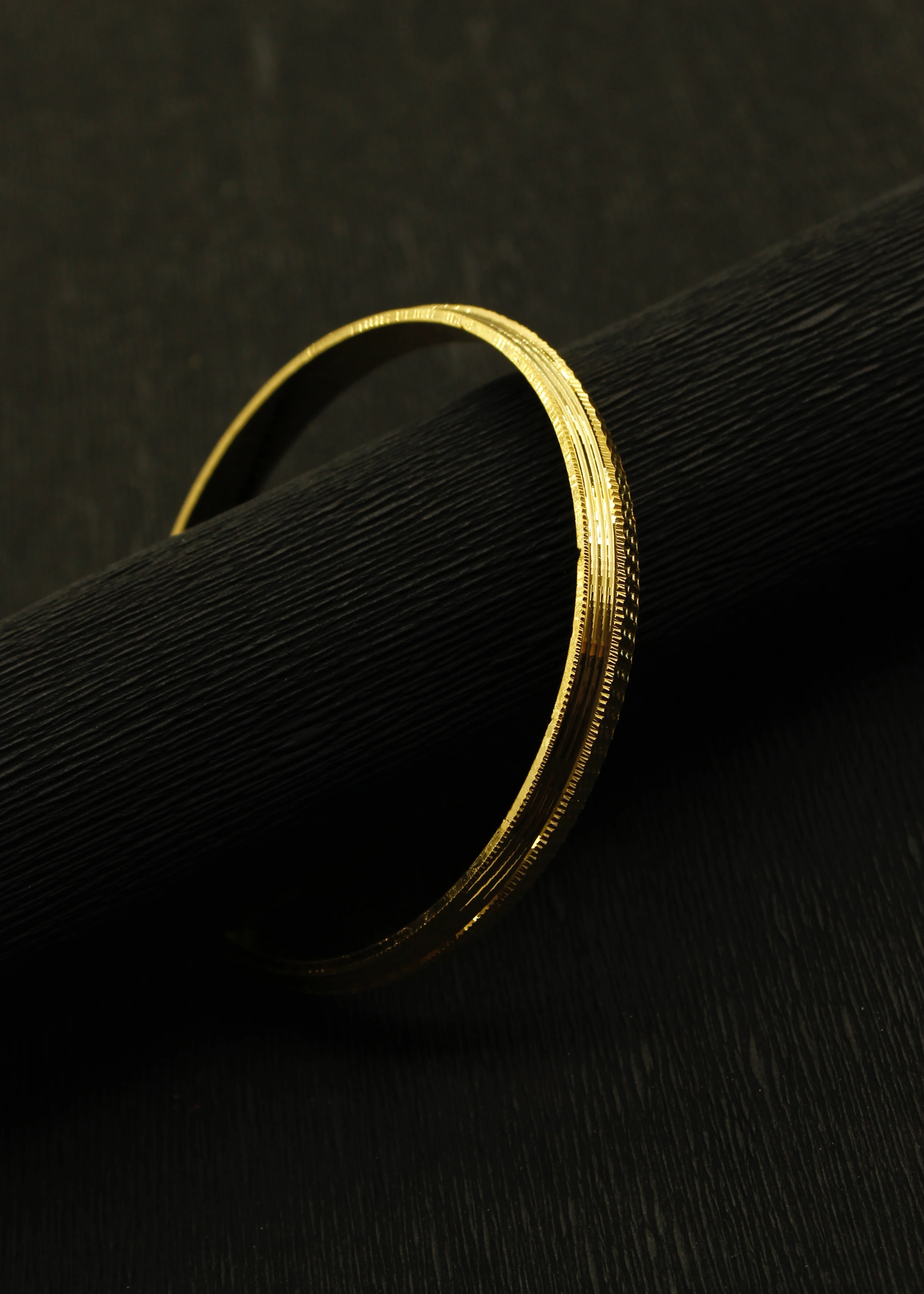 RADIANT GOLD PLATED MEN'S PUNJABI KADA - Image 4
