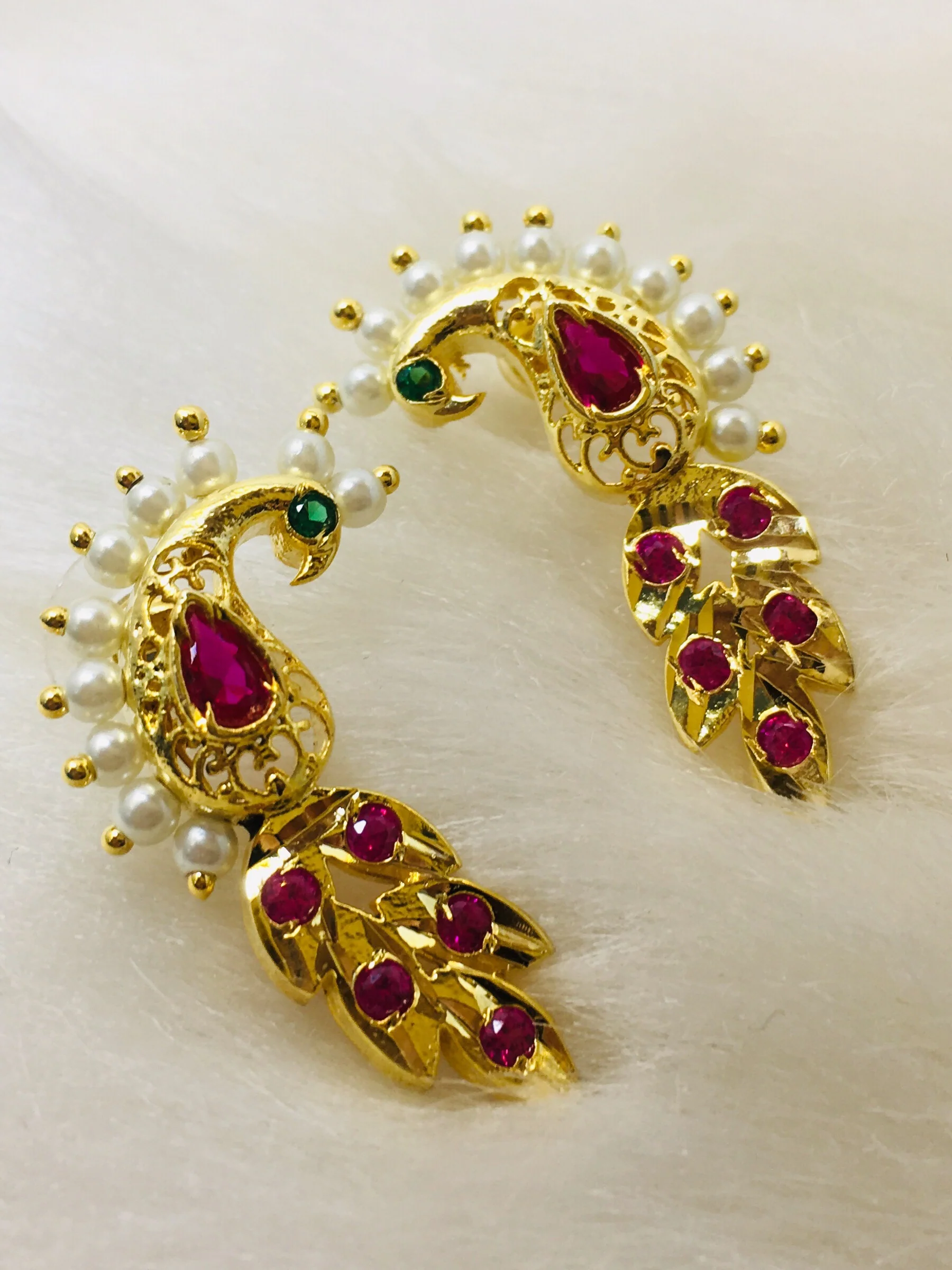 PEACOCK FEATHER EARRINGS - Image 5