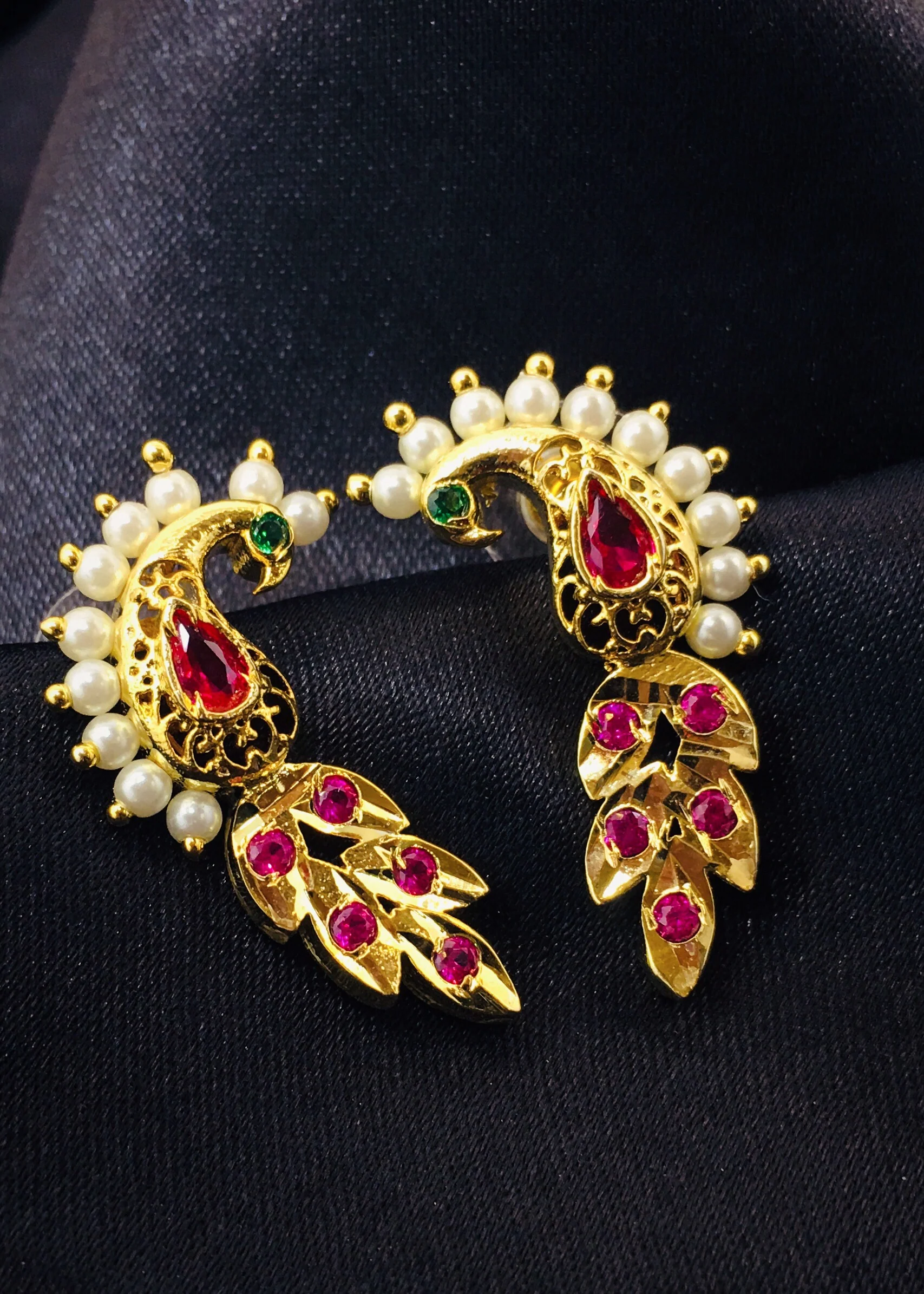 PEACOCK FEATHER EARRINGS - Image 7