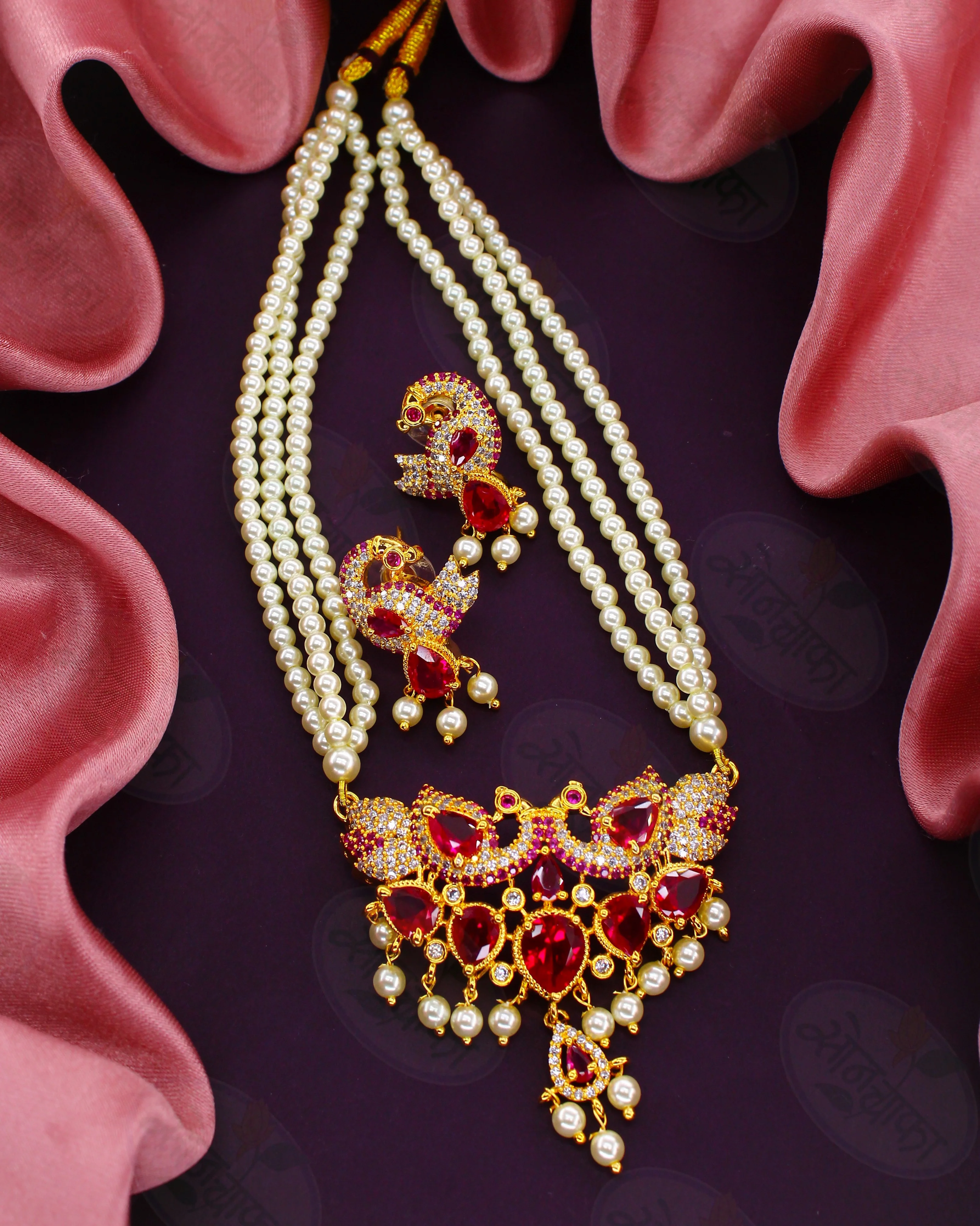STUNNING PEACOCK DESIGNER NECKLACE - Image 2