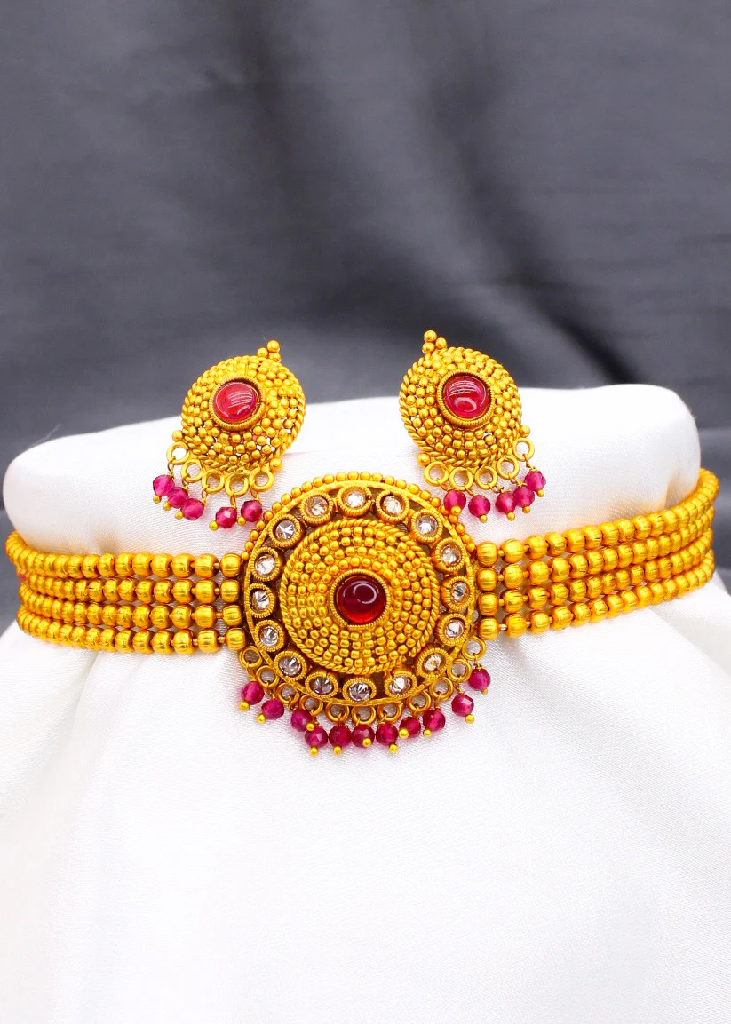 STYLISED FLORAL CHOKER SET - Image 3