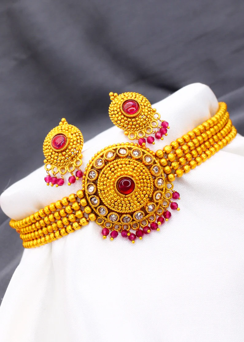 STYLISED FLORAL CHOKER SET - Image 5