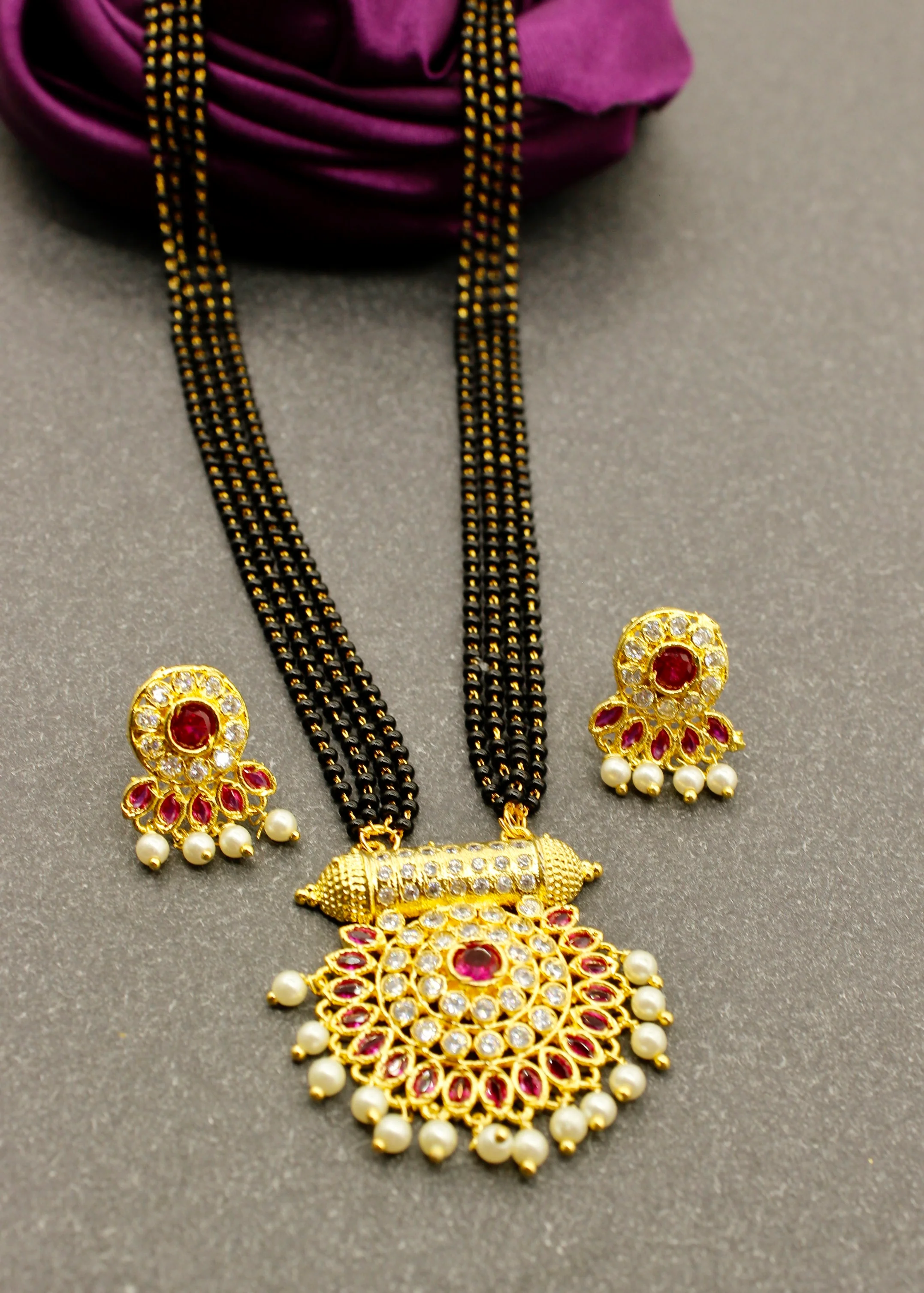 FLOWERET MOTI MANGALSUTRA - Image 6