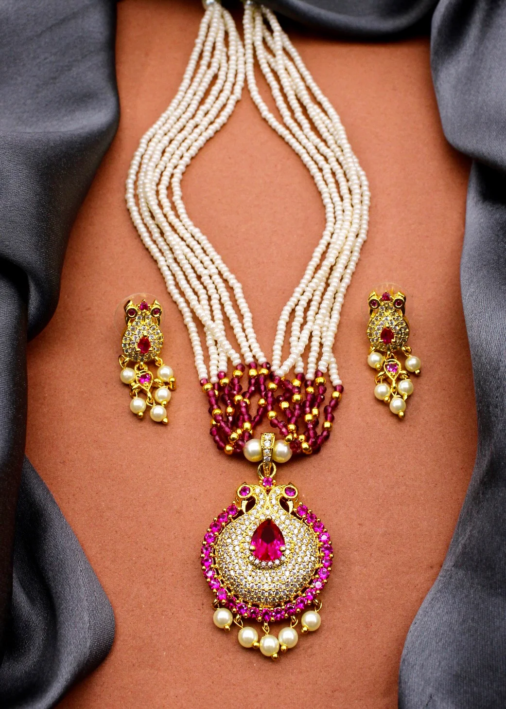 PEACOCK DESIGNER NECKLACE - Image 10