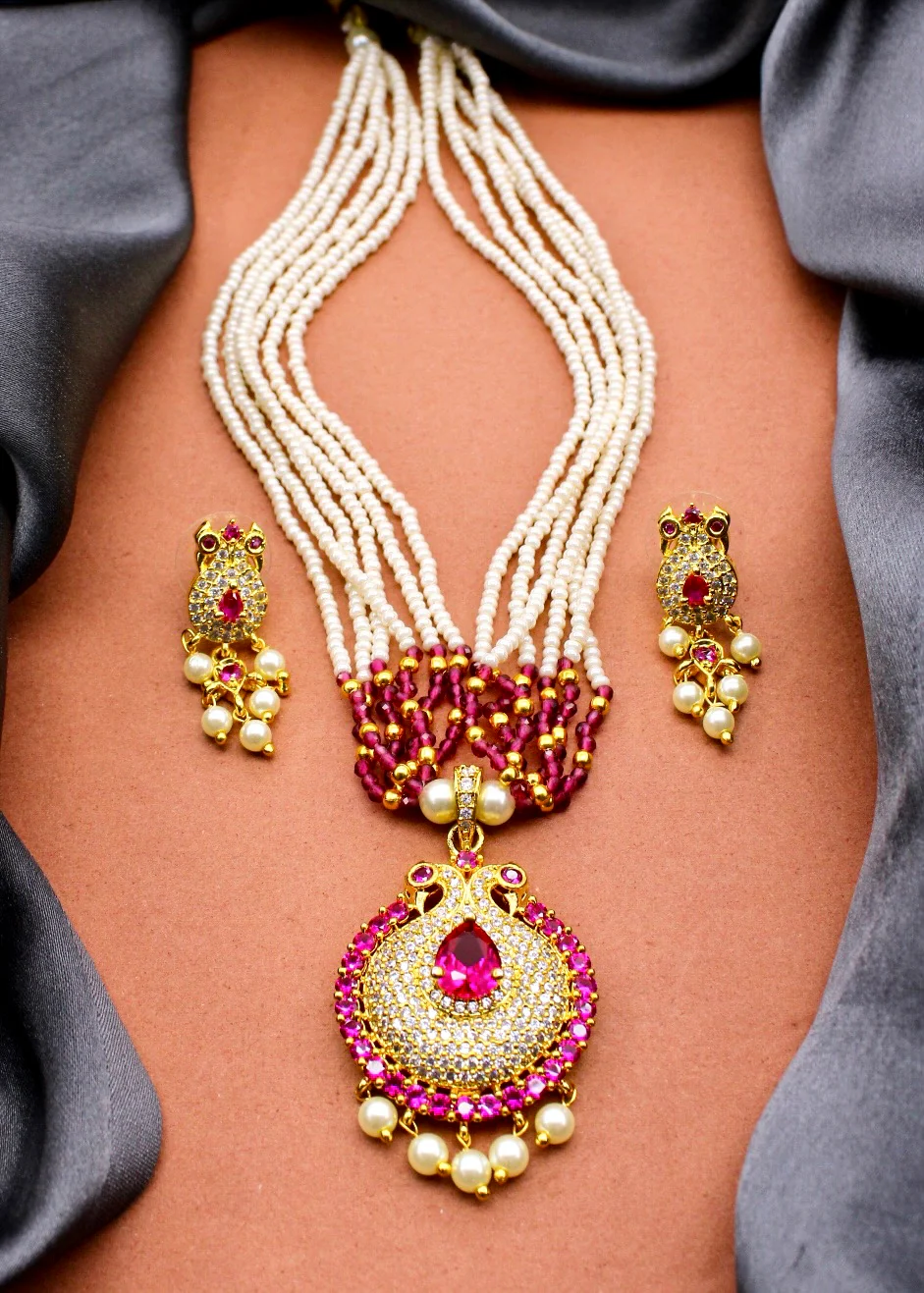 PEACOCK DESIGNER NECKLACE - Image 7