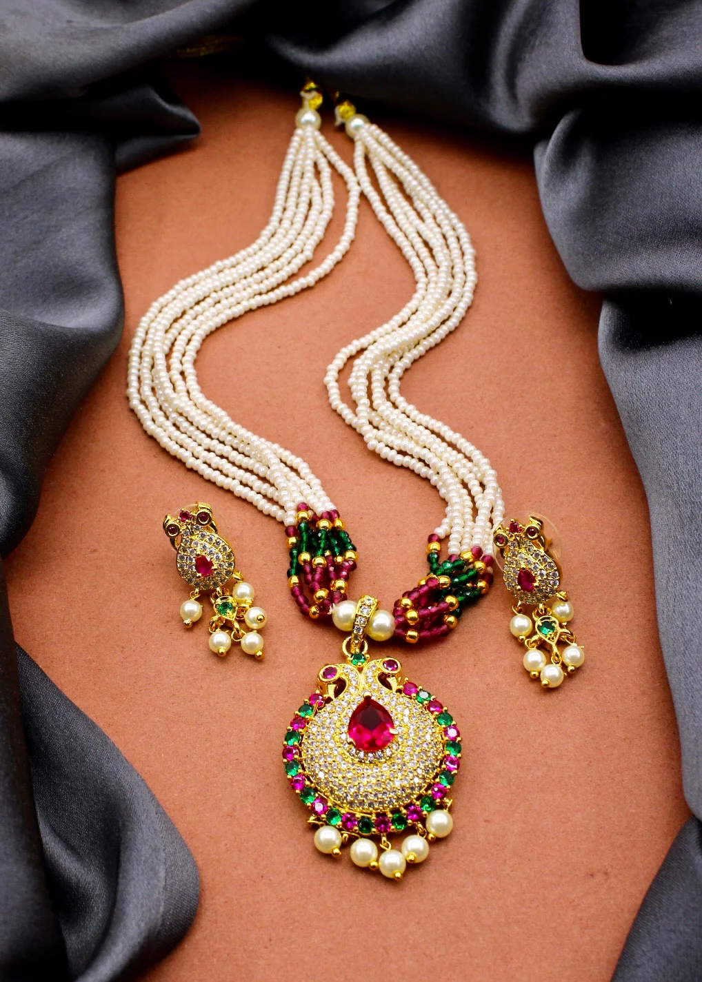 PEACOCK DESIGNER NECKLACE - Image 8