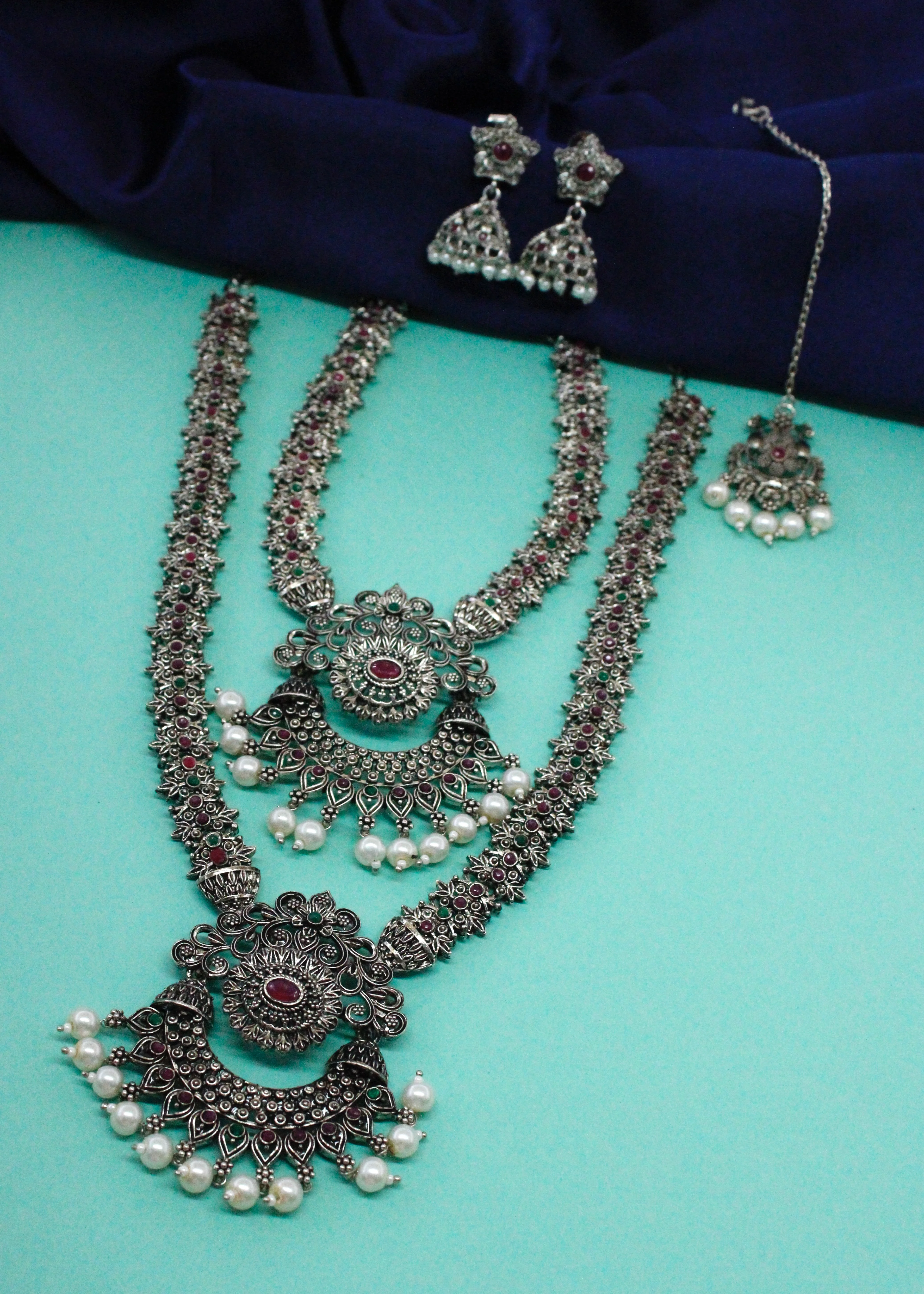 FLORAL OXIDISED COMBO SET - Image 3