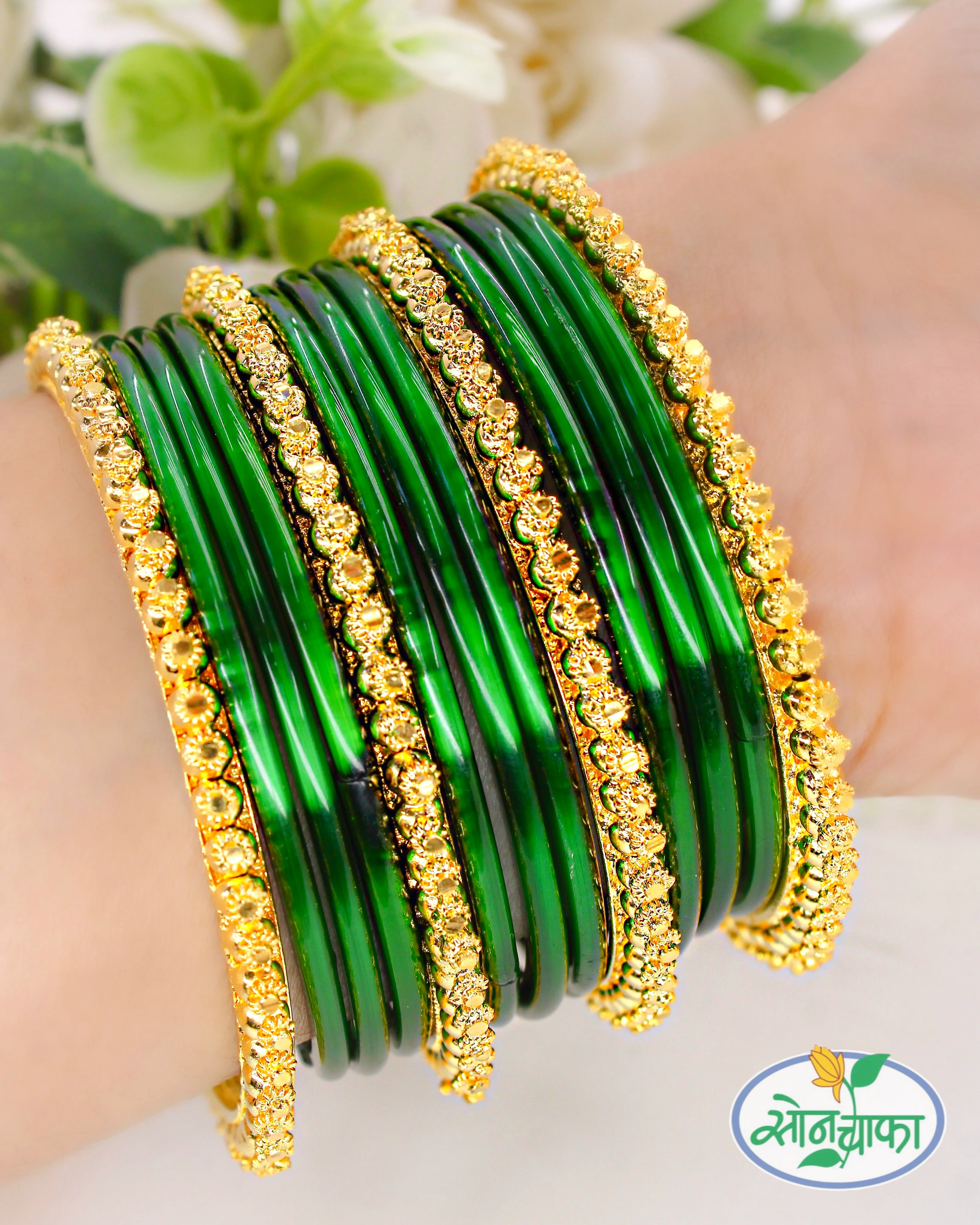 ENTICING GOLD TONE BANGLES