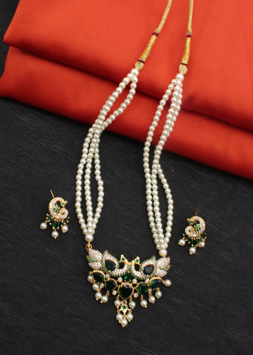 CLASSIC PEACOCK MOTI NECKLACE - Image 12